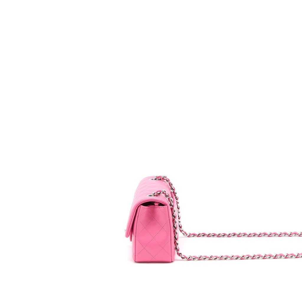 Chanel Classic Mini Rectangular Flap Bag Lambskin Pink