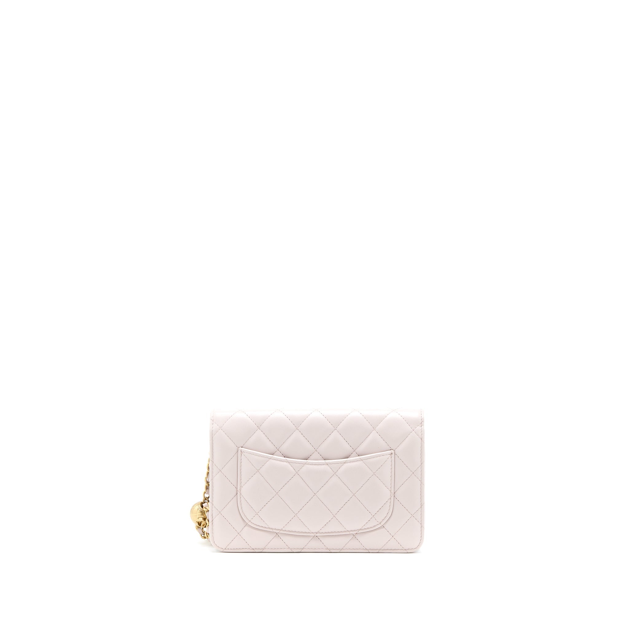 Chanel Pearl Crush Wallet on Chain Lambskin Lialic/Light Purple Brushed  (Microchip)