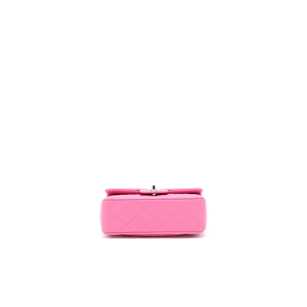 Chanel Classic Mini Rectangular Flap Bag Lambskin Pink
