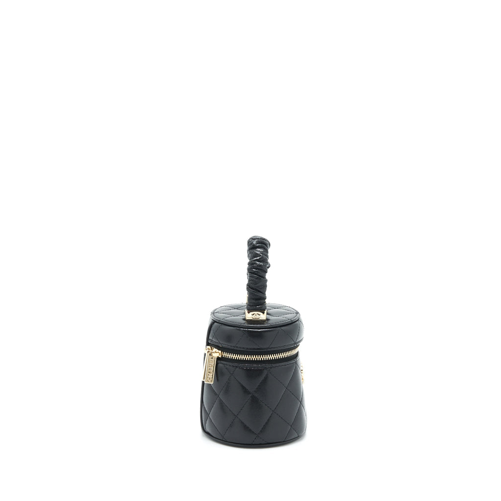 Chanel 22S Top Handle Super Mini Vanity Lambskin Black L
