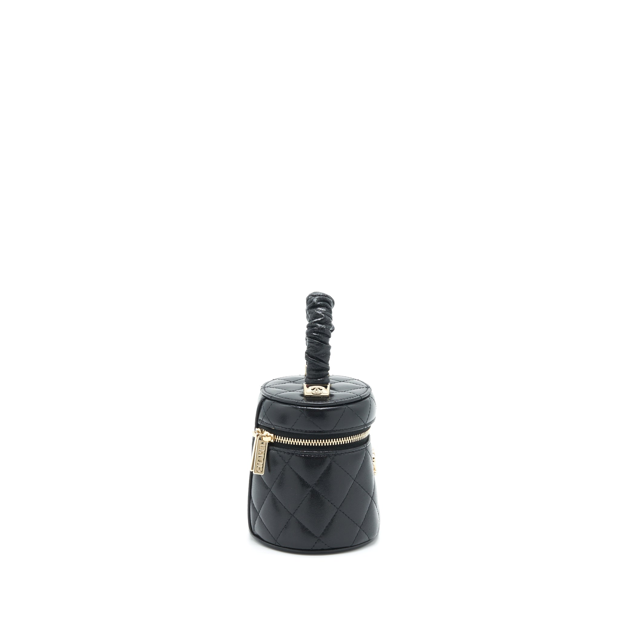 Chanel 22S Top Handle Super Mini Vanity Lambskin Black L