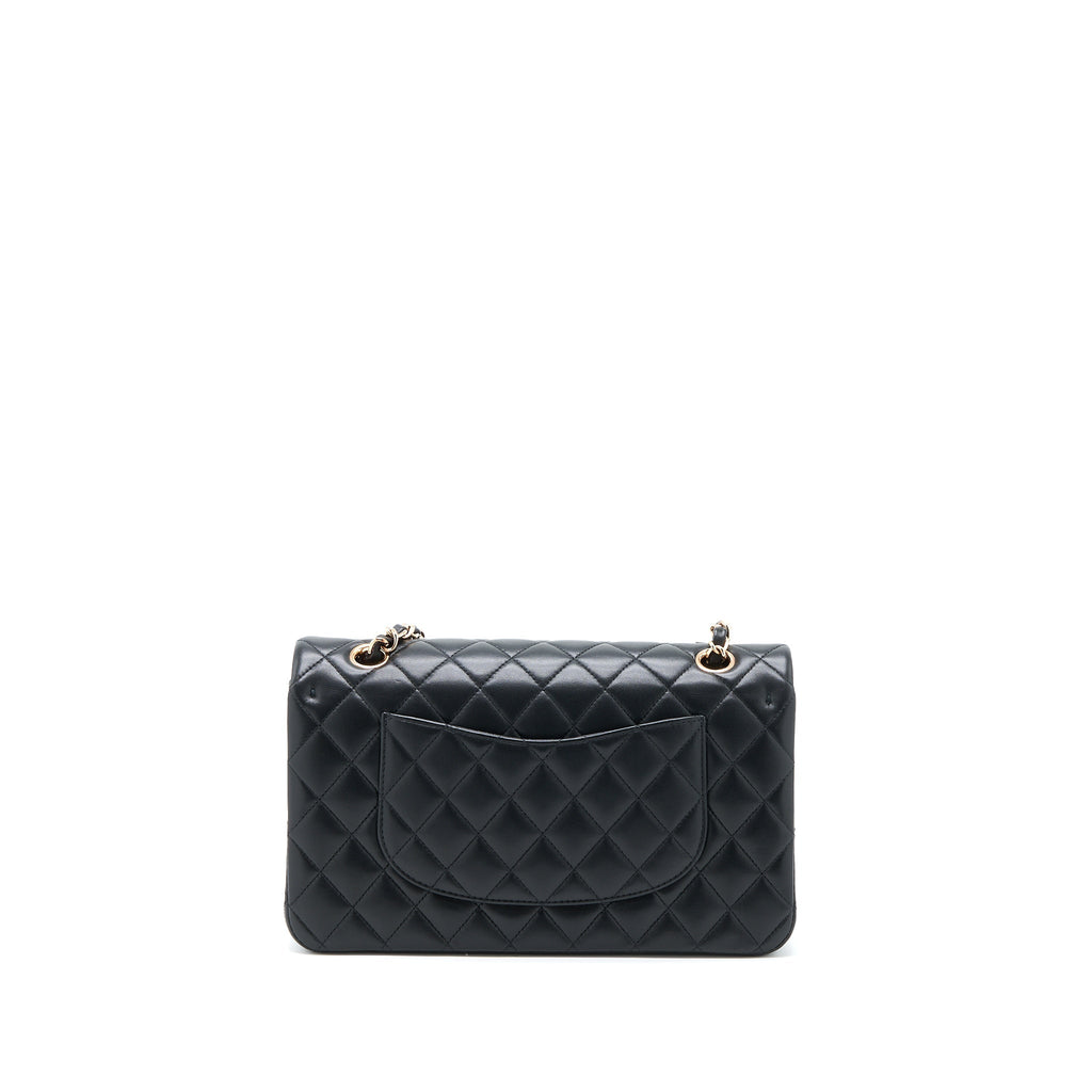 Chanel Medium Classic Flap Bag Lambskin Black R (Microchip)