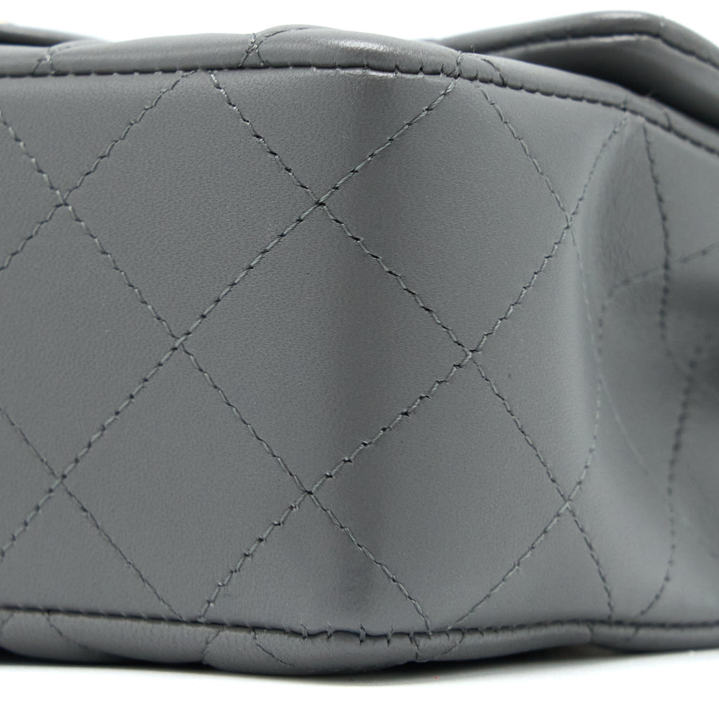 Chanel 22A Mini Rectangular Lambskin Grey L(Microchip)