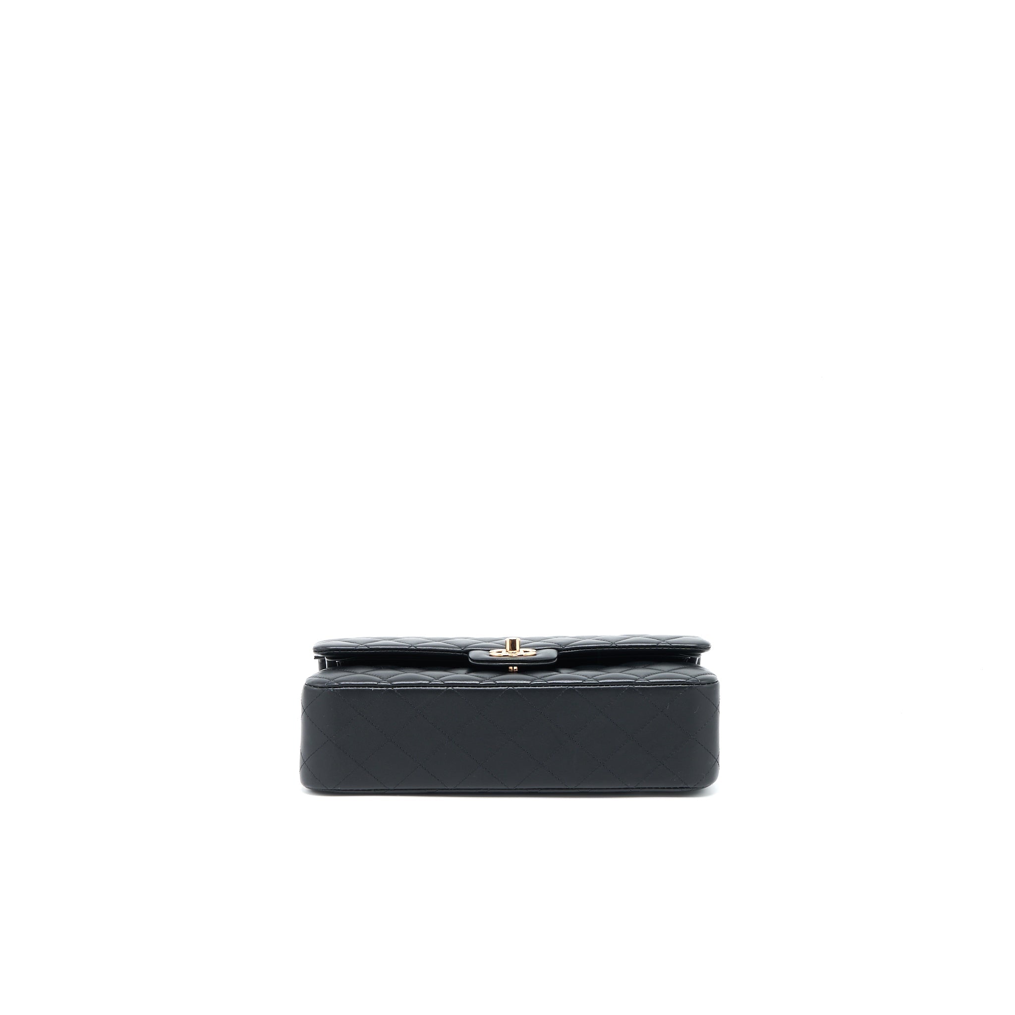 Chanel Medium Classic Flap Bag Lambskin Black R (Microchip)