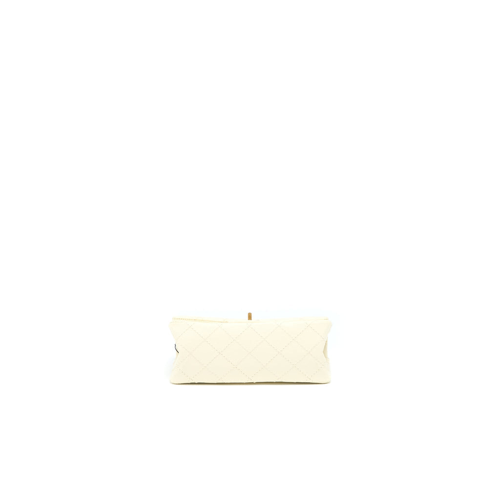 Chanel 20A Mini 2.55 Reissue Flap Bag Aged Calfskin Creamy White Brushed