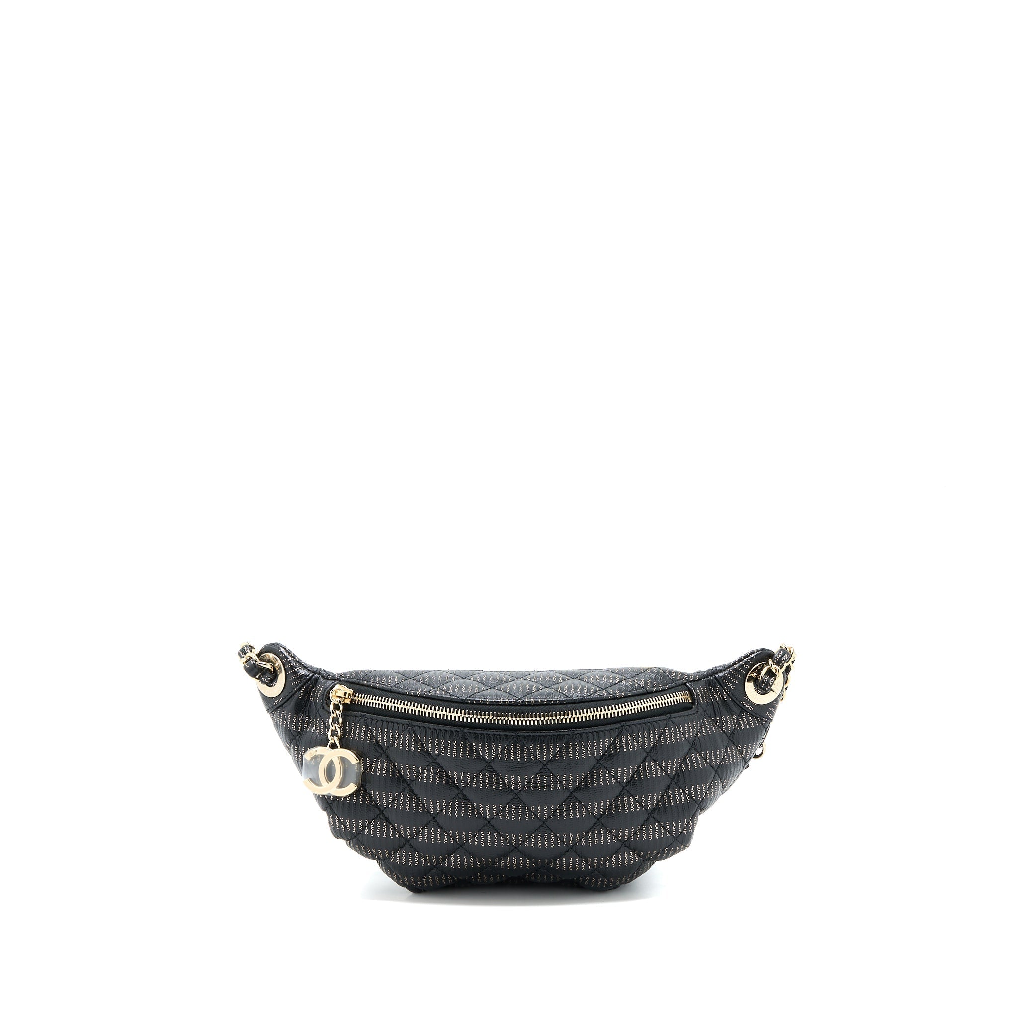 Chanel Seasonal Waist Bag Calfskin Black/Gold