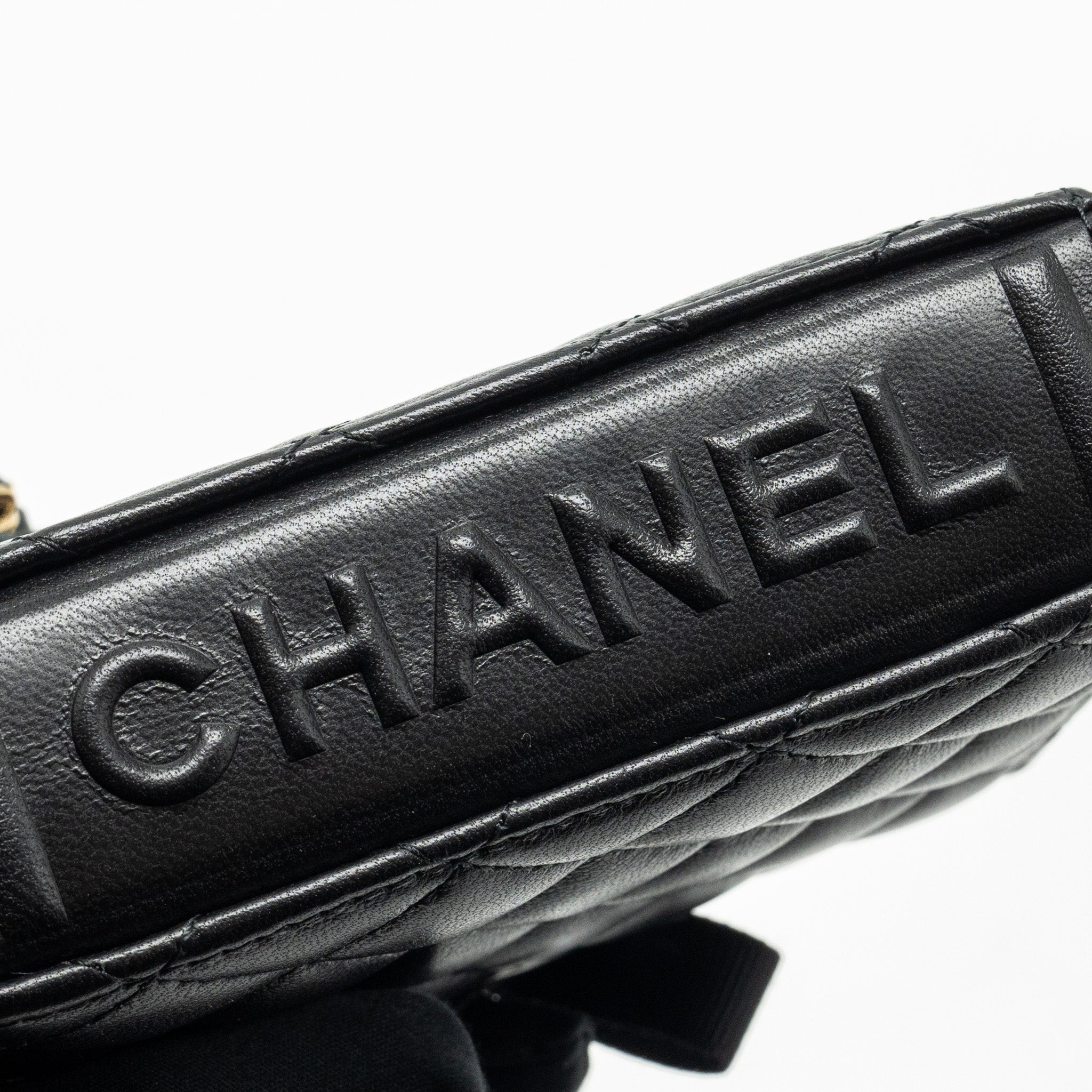 Chanel mini Book Card Holder with Chain Lambskin Black L (microchip)