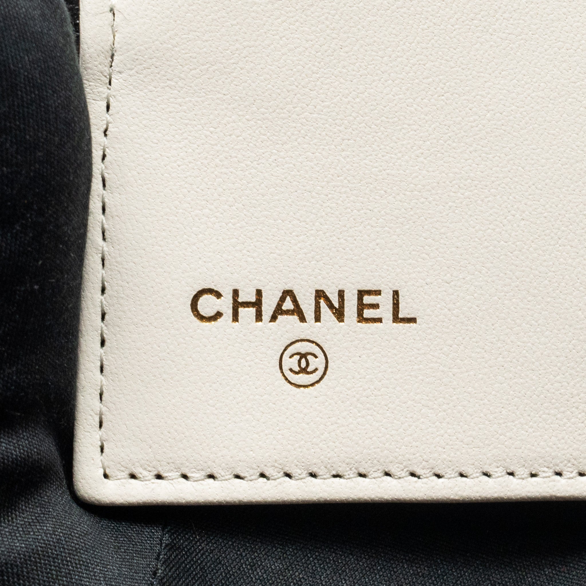 Chanel mini Book Card Holder with Chain Lambskin Black L (microchip)