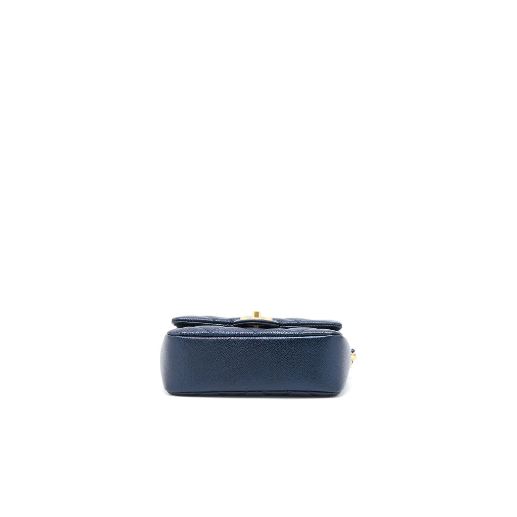 Chanel 21K My Perfect Mini Flap Bag Caviar Black Brushed  (Microchip)