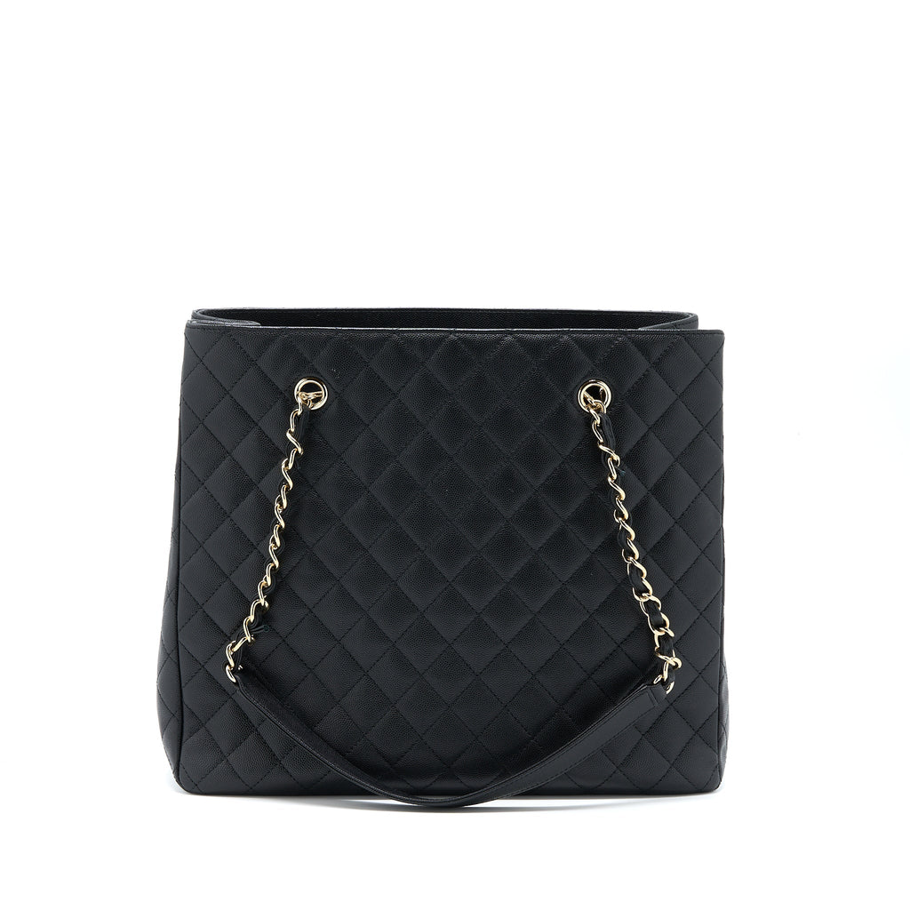 Chanel 19C Large Shopping Tote Bag Caviar Black L