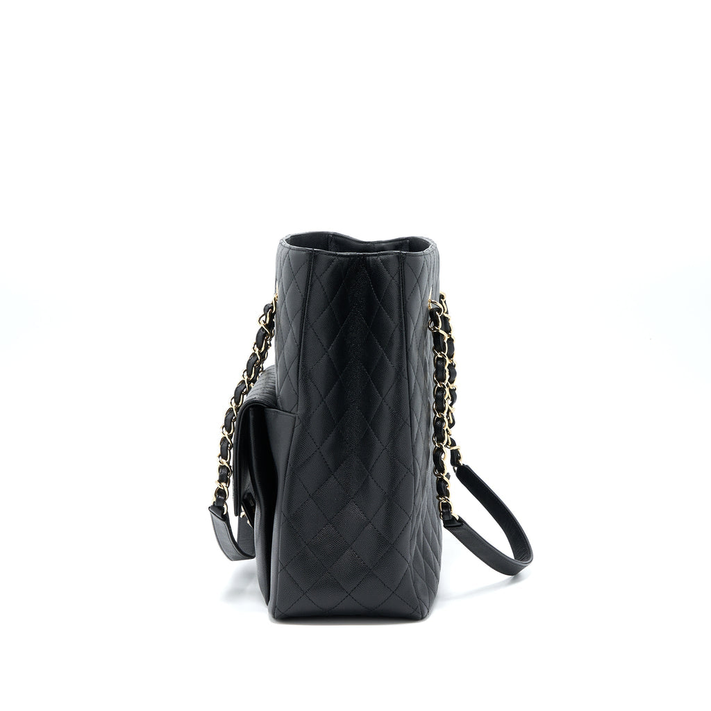 Chanel 19C Large Shopping Tote Bag Caviar Black L