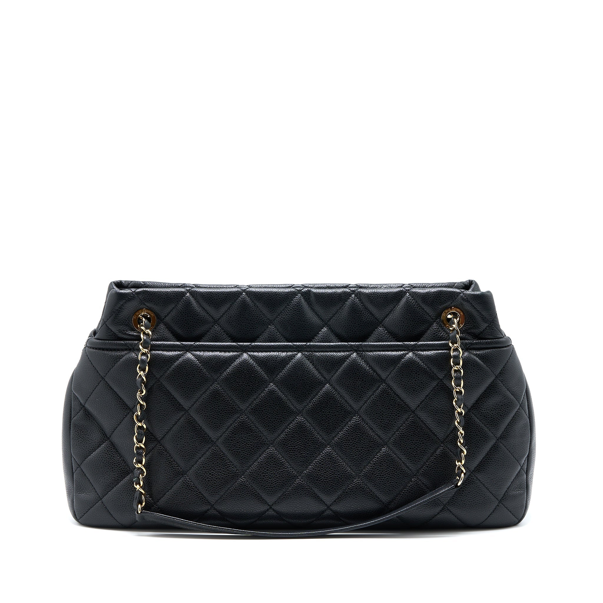 Chanel Matelasse Chain Tote Bag Caviar Black