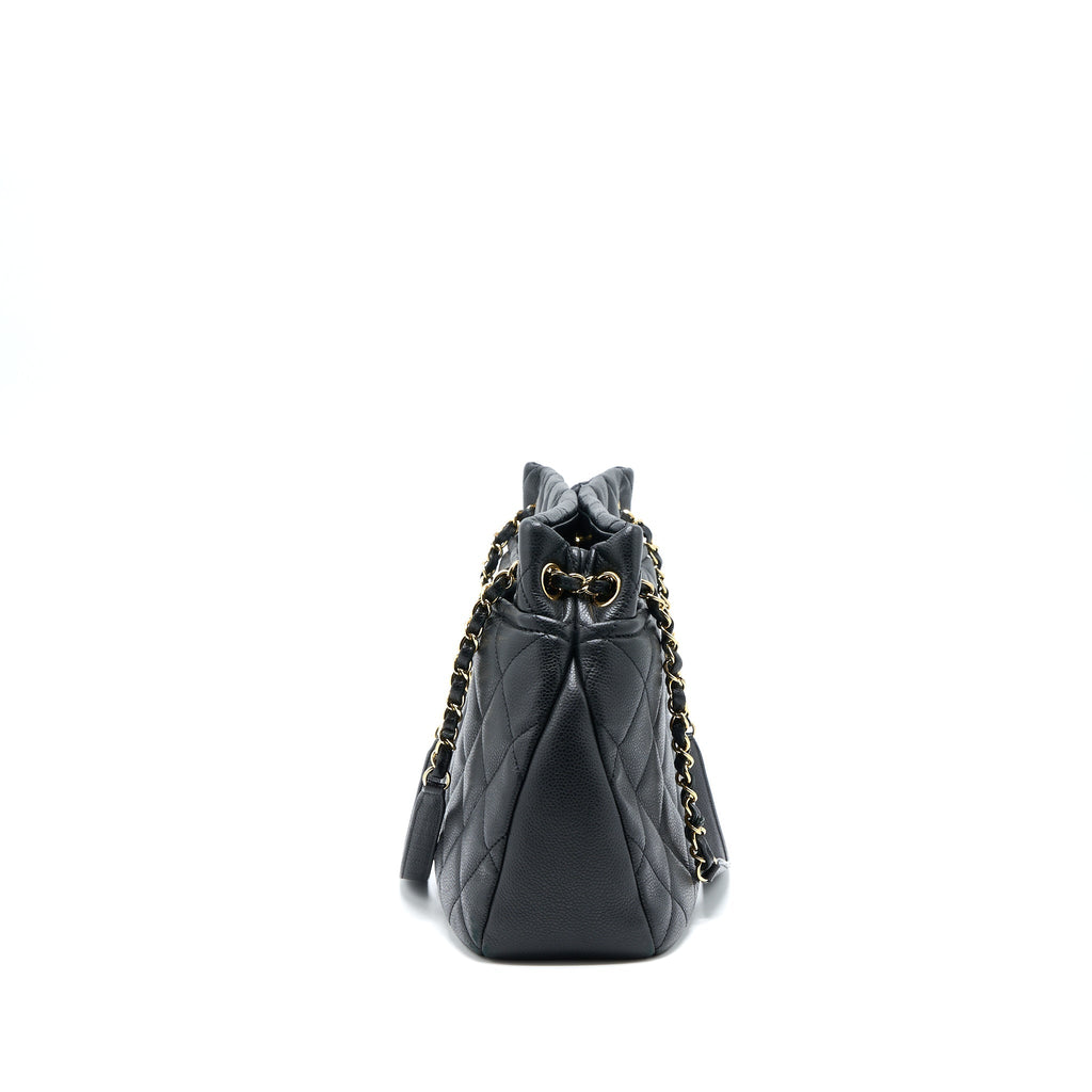 Chanel Matelasse Chain Tote Bag Caviar Black