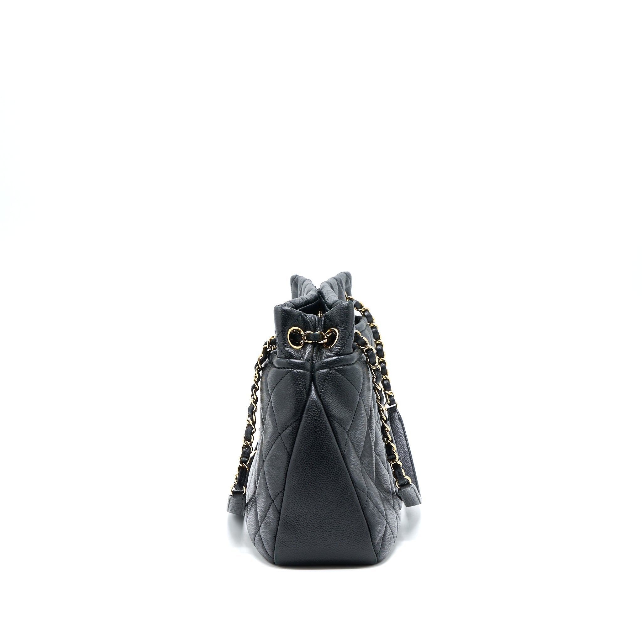 Chanel Matelasse Chain Tote Bag Caviar Black