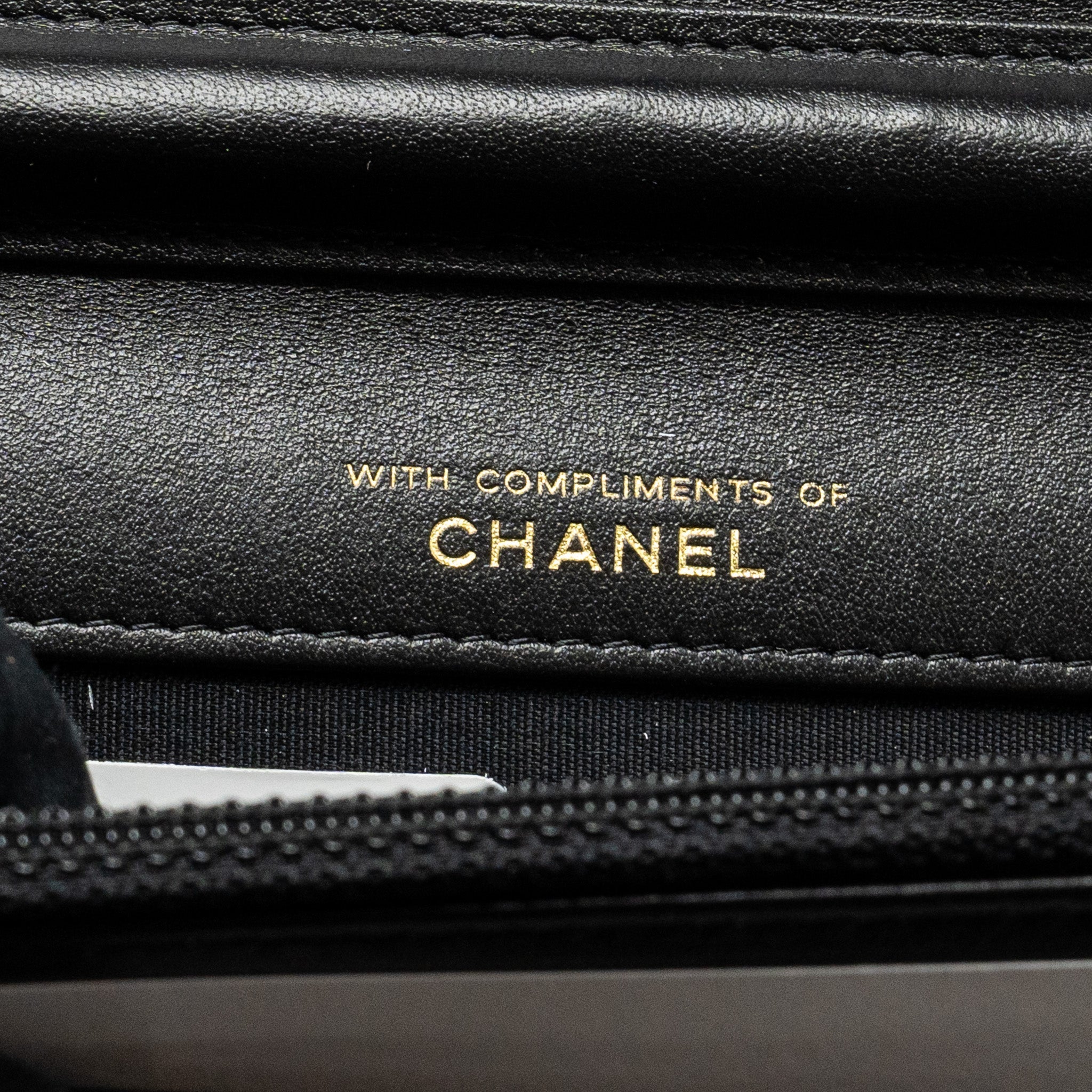 Chanel Quilted Wallet on Chain Shiny Calfskin Black  (microchip)