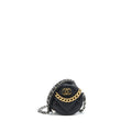 Chanel 19 Round Clutch With Chain Goatskin Black Multicolour Hardware