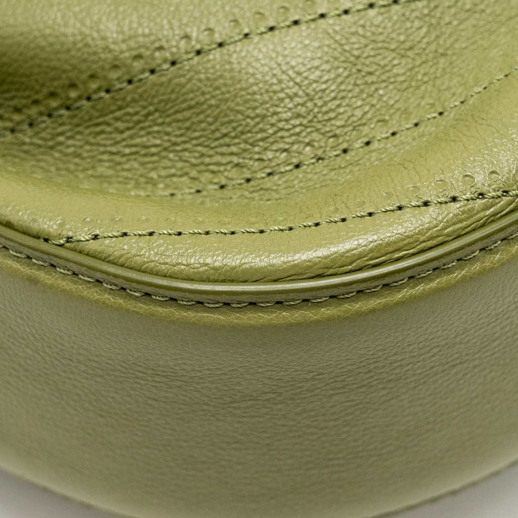 Chanel Drawstring Bucket Bag Grained Calfskin Olive Green