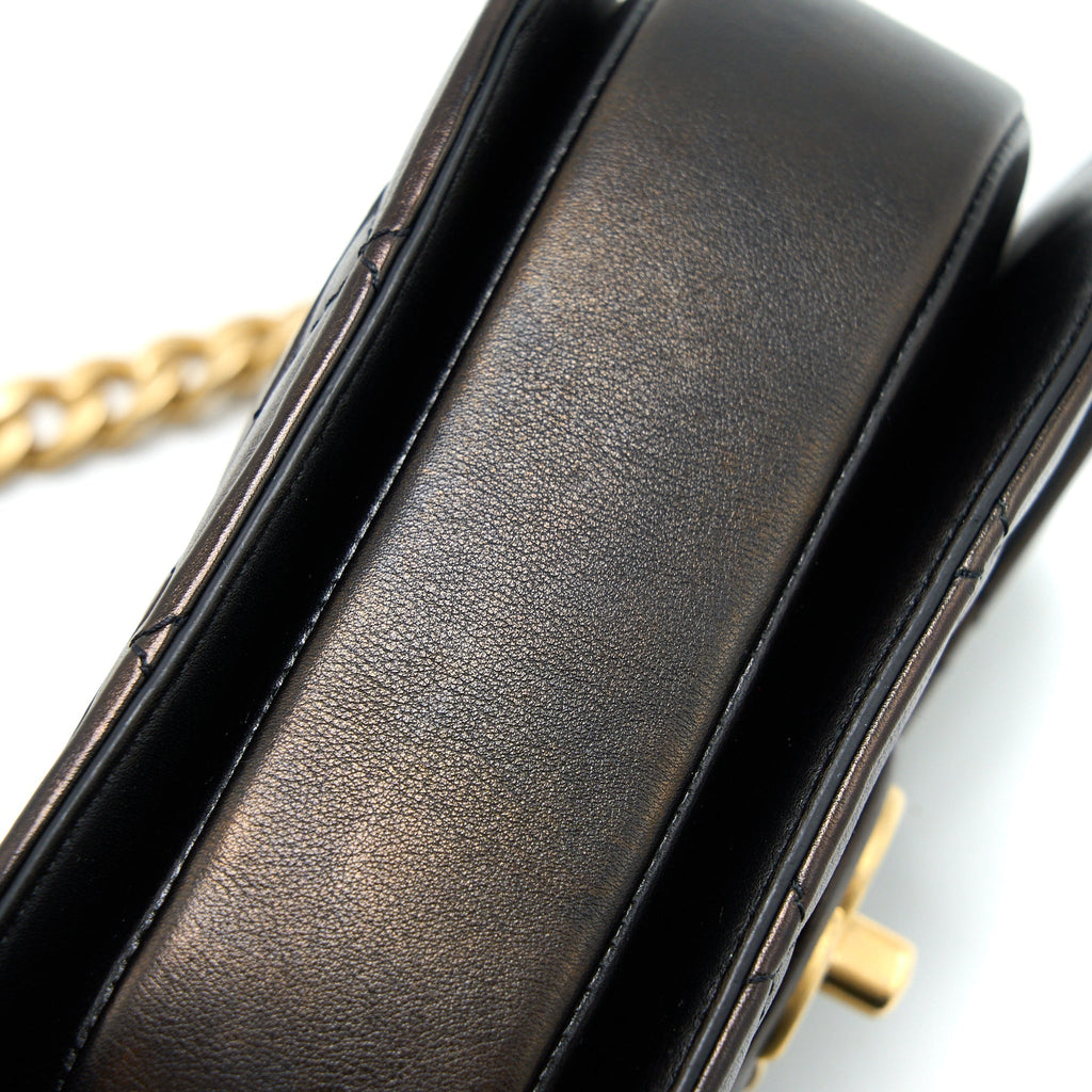 Chanel 21S Moon Messenger Bag Calfskin Black