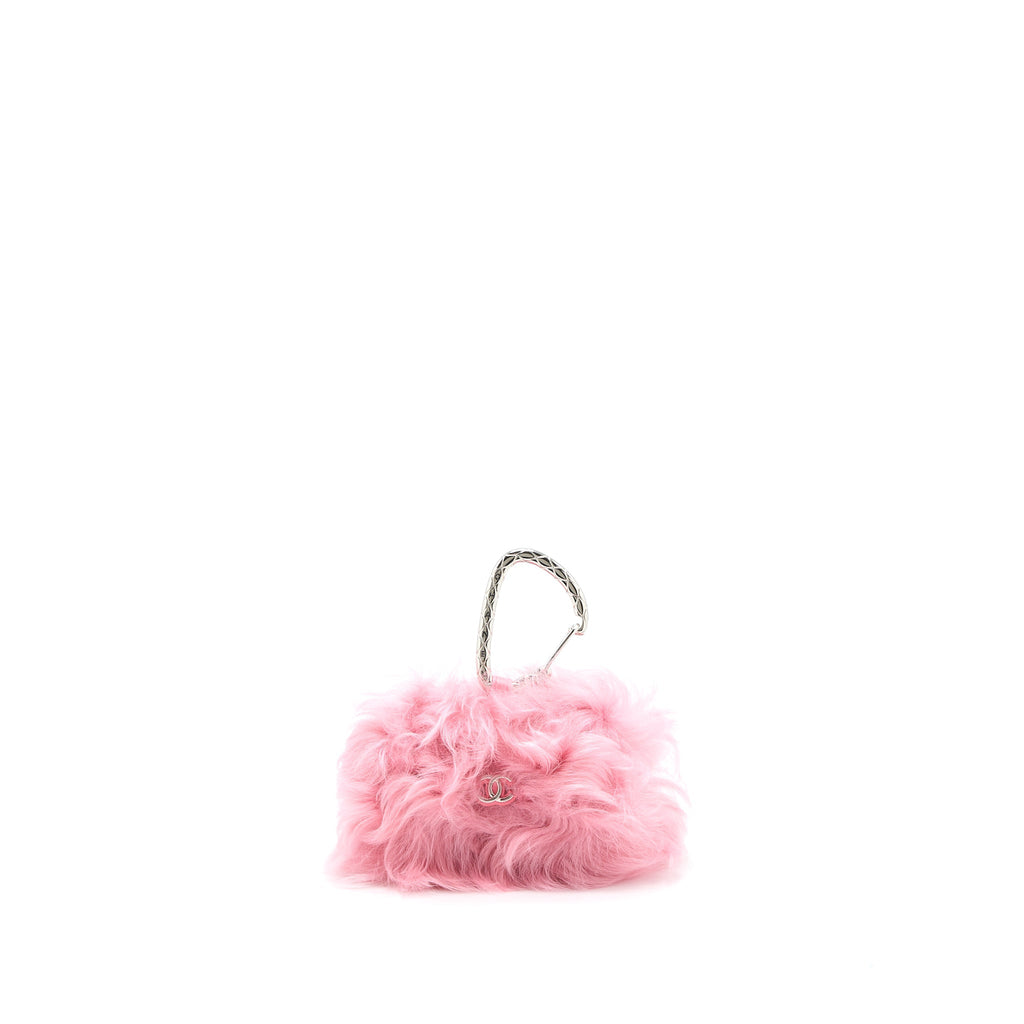 Chanel 21K Mini Flap Bag Jewel Hook Shearling Lambskin Pink