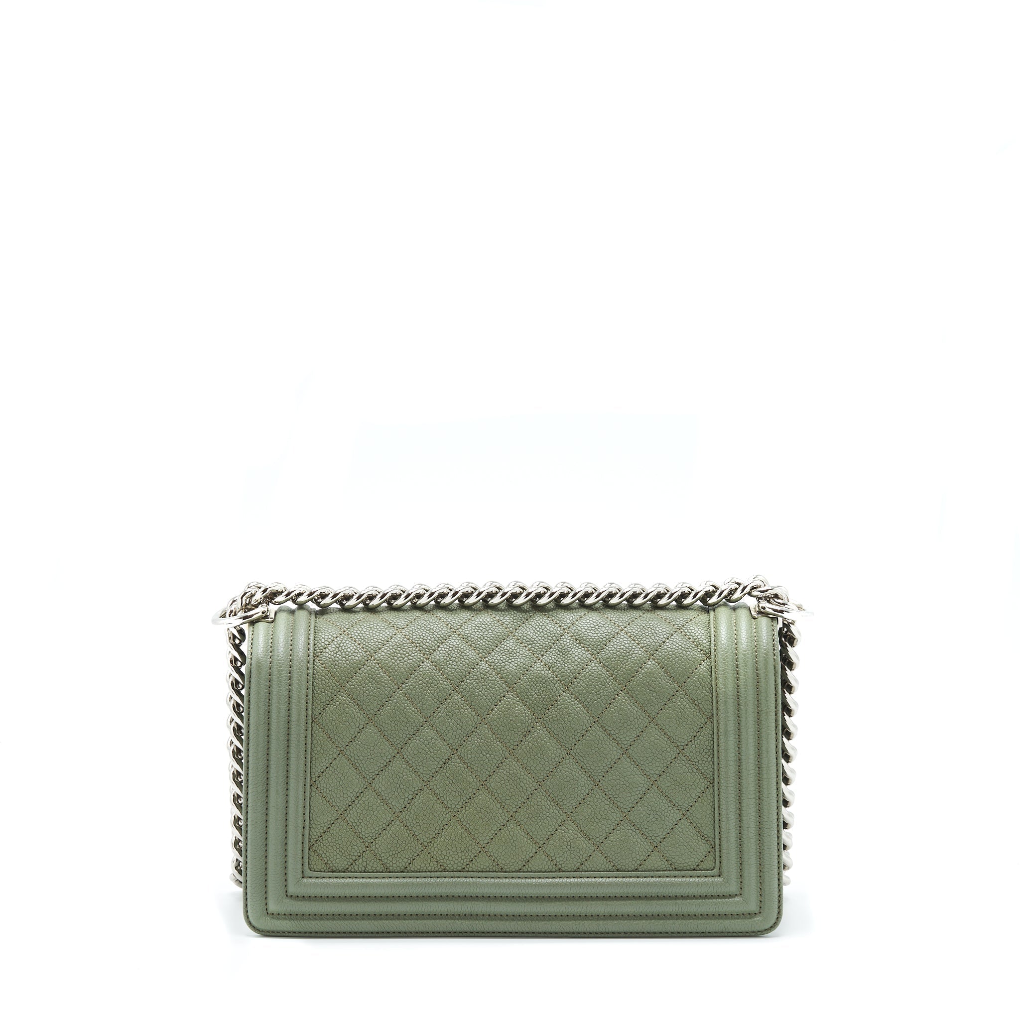 Chanel Medium Boy Bag Caviar Light Green