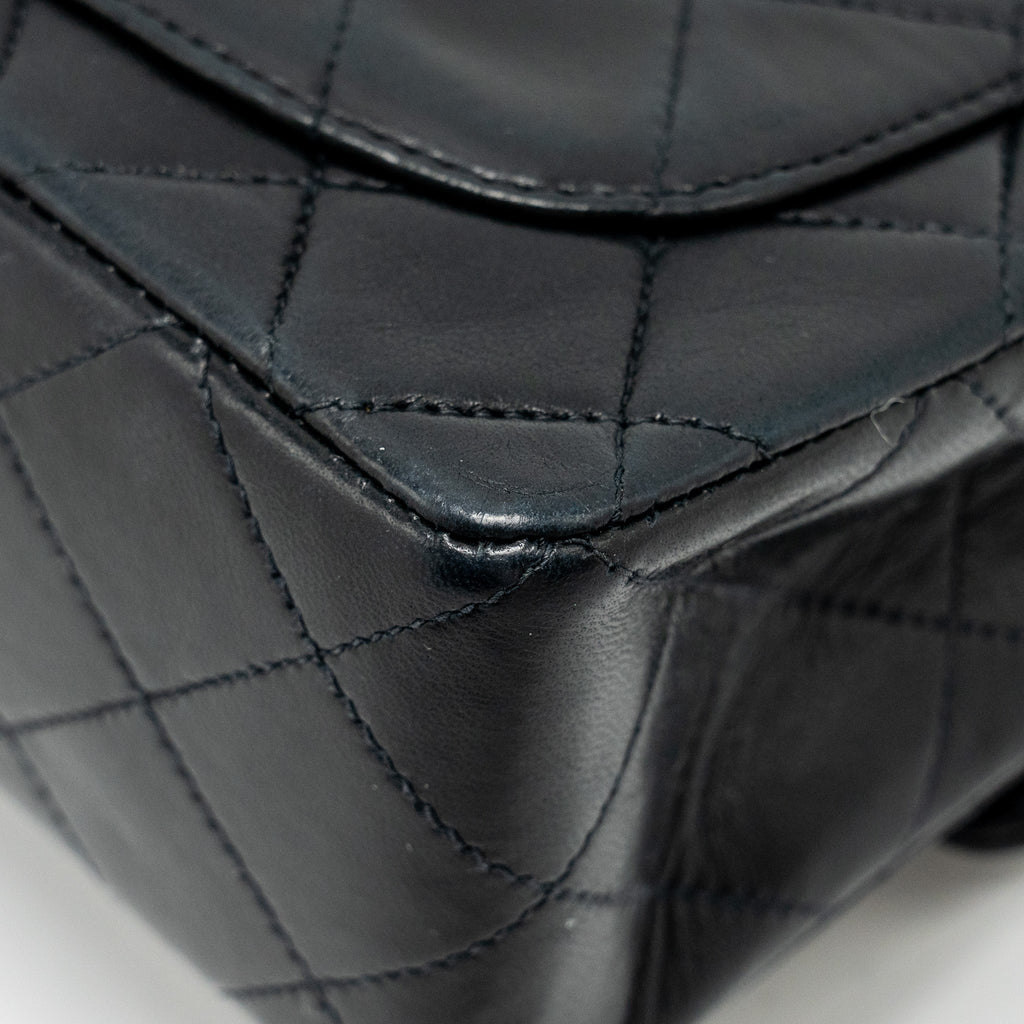 Chanel Vintage Mini Square Flap Bag Lambskin Black