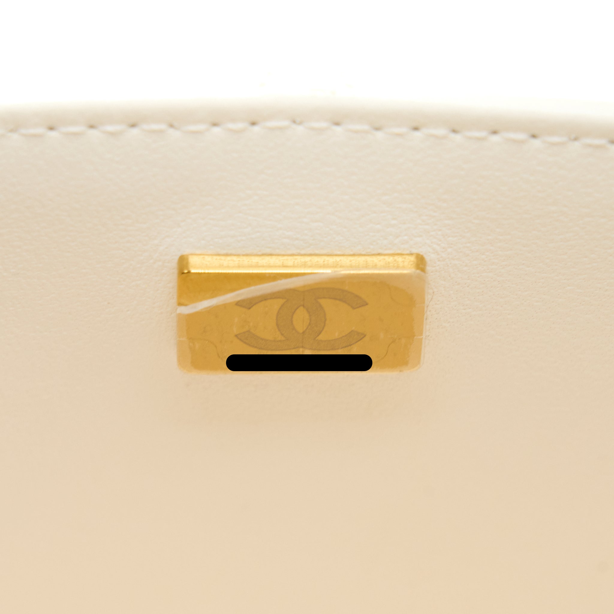 Chanel Small Vanity Case Lambskin White L (Microchip)