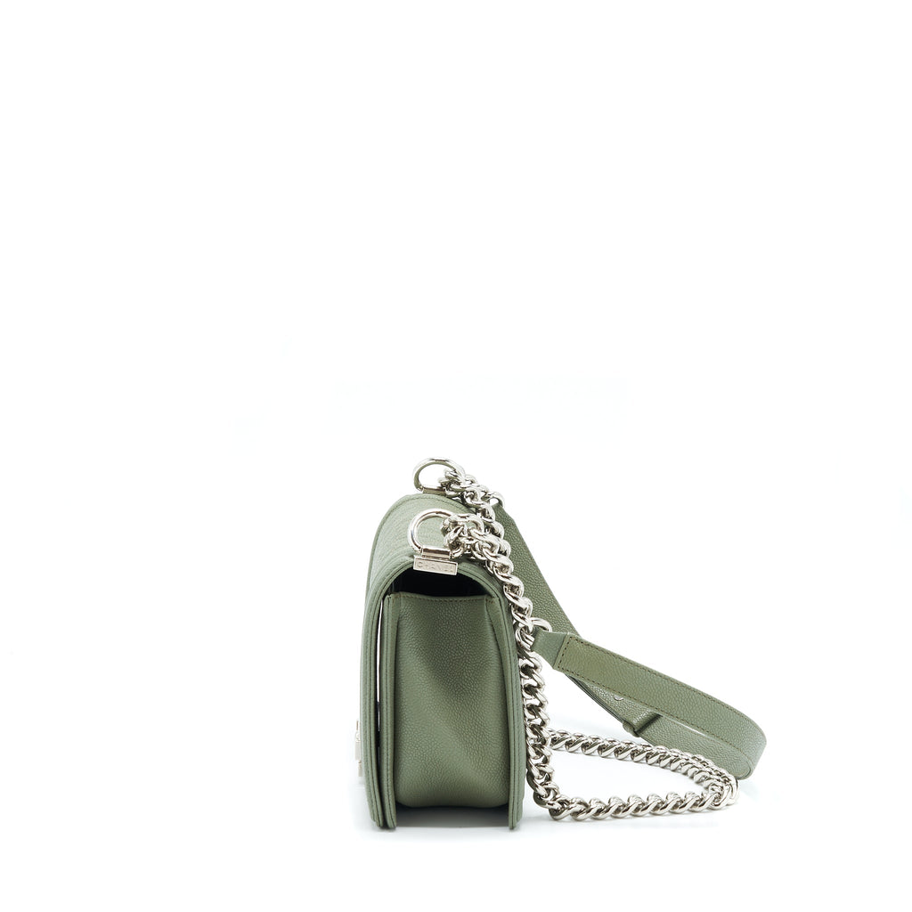 Chanel Medium Boy Bag Caviar Light Green