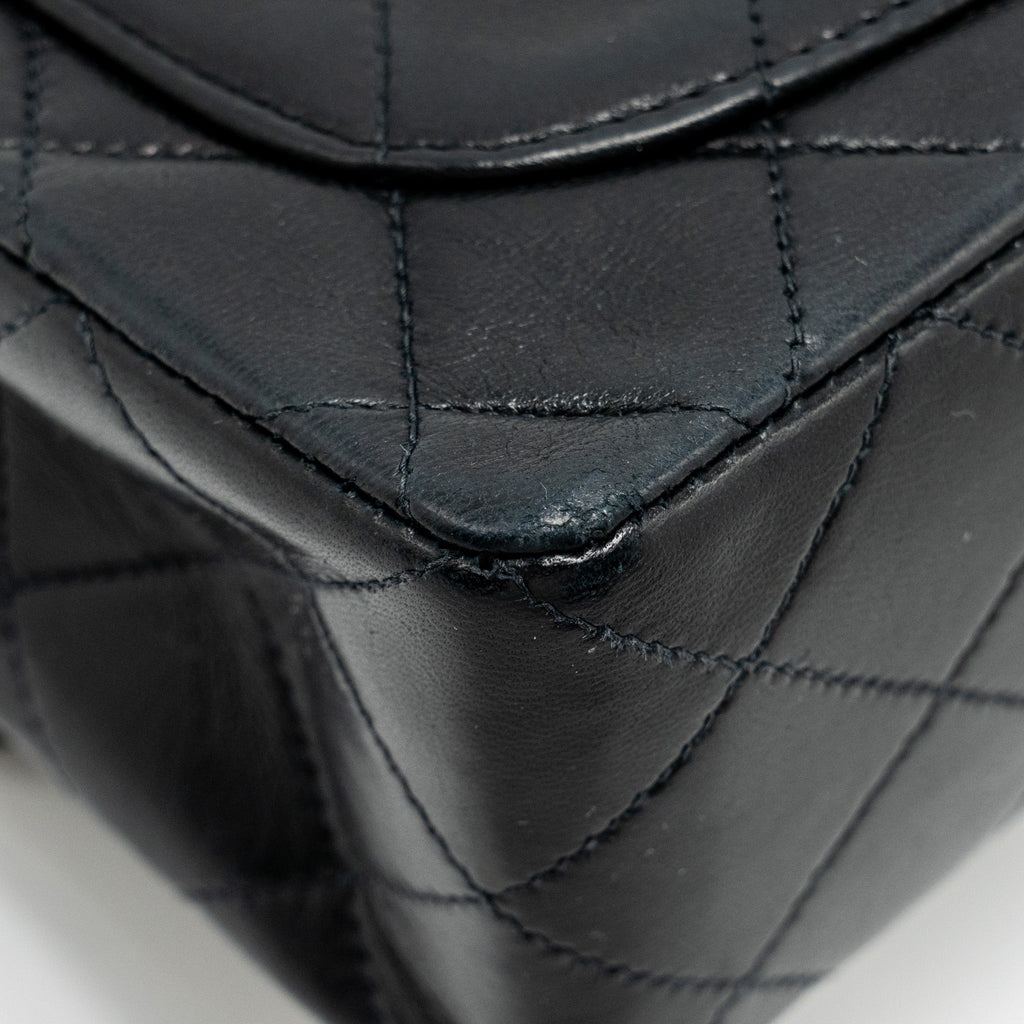 Chanel Vintage Mini Square Flap Bag Lambskin Black