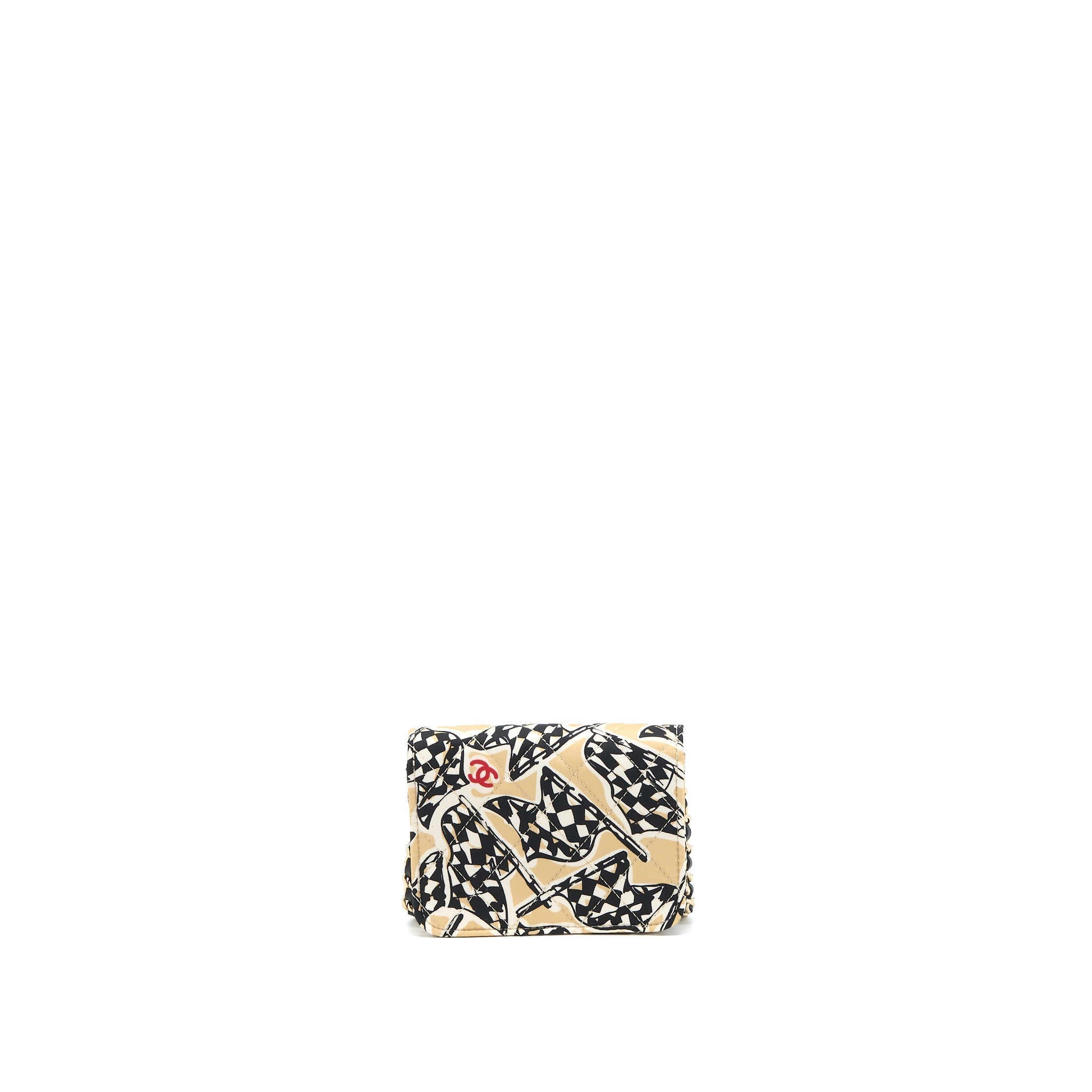 Chanel Mini Flap Bag Fabric Multicolour L (Microchip)