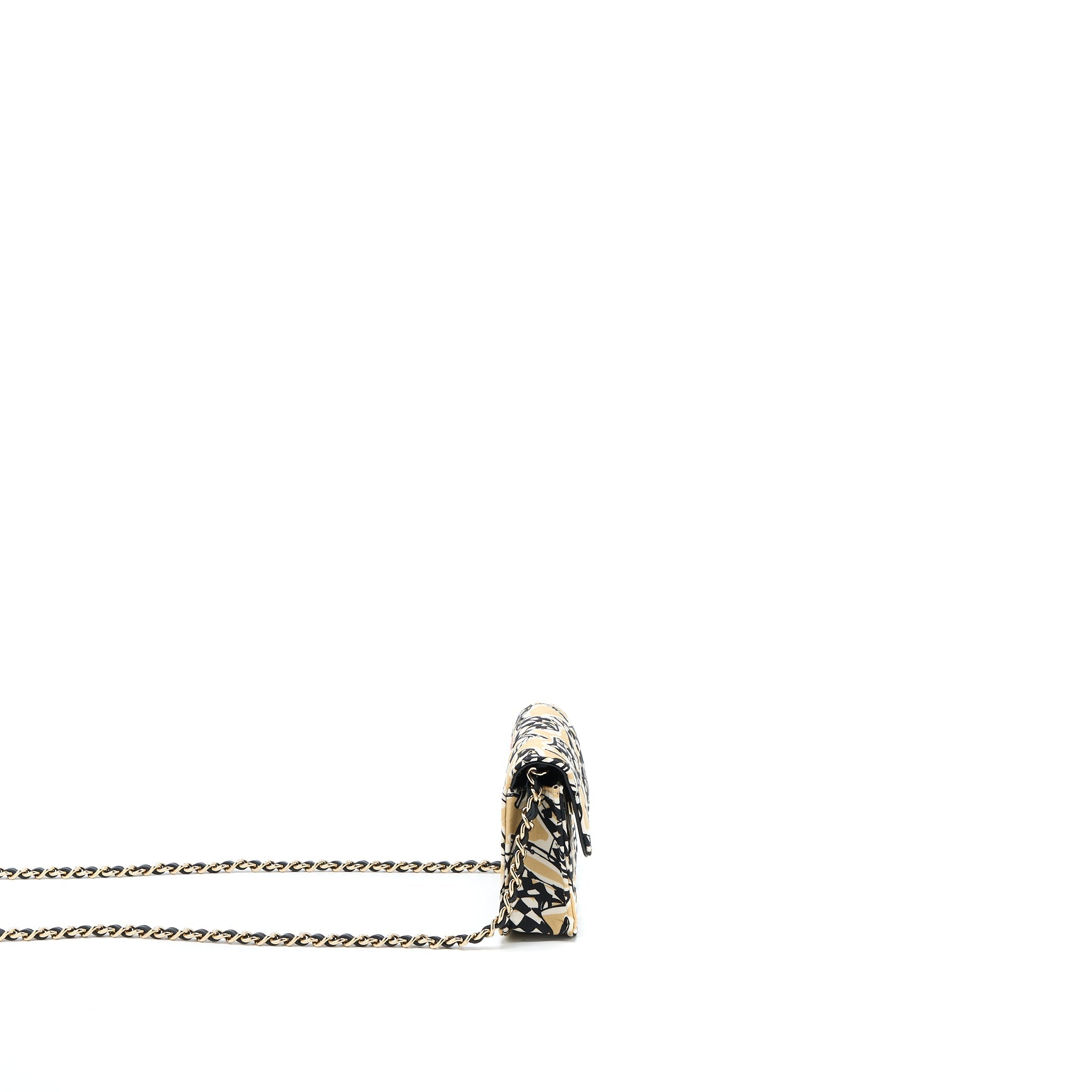 Chanel Mini Flap Bag Fabric Multicolour L (Microchip)