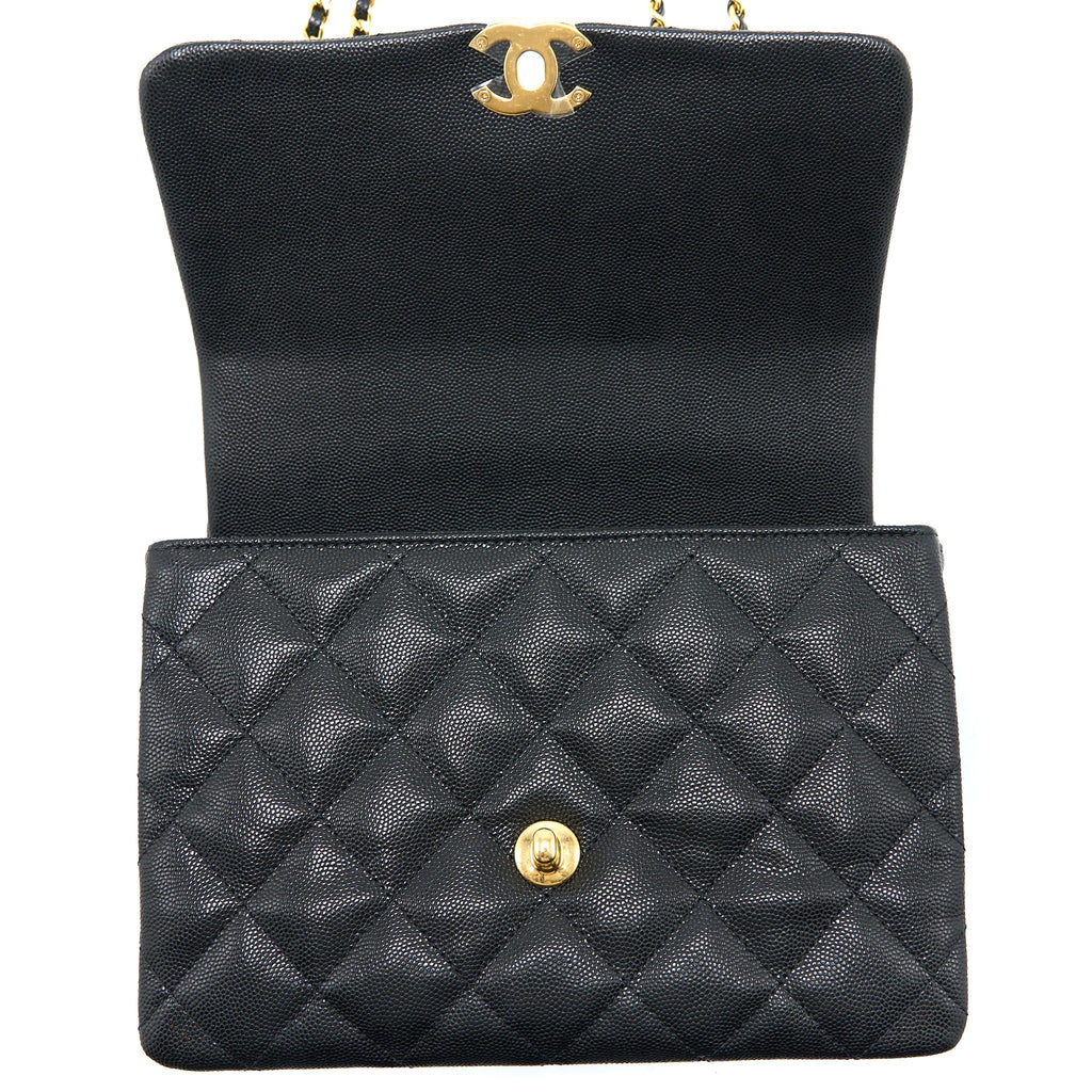 Chanel 22K Coco First Caviar Black  (Microchip)