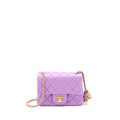 Chanel 22S Pearl Crush Mini Square Lambskin Purple