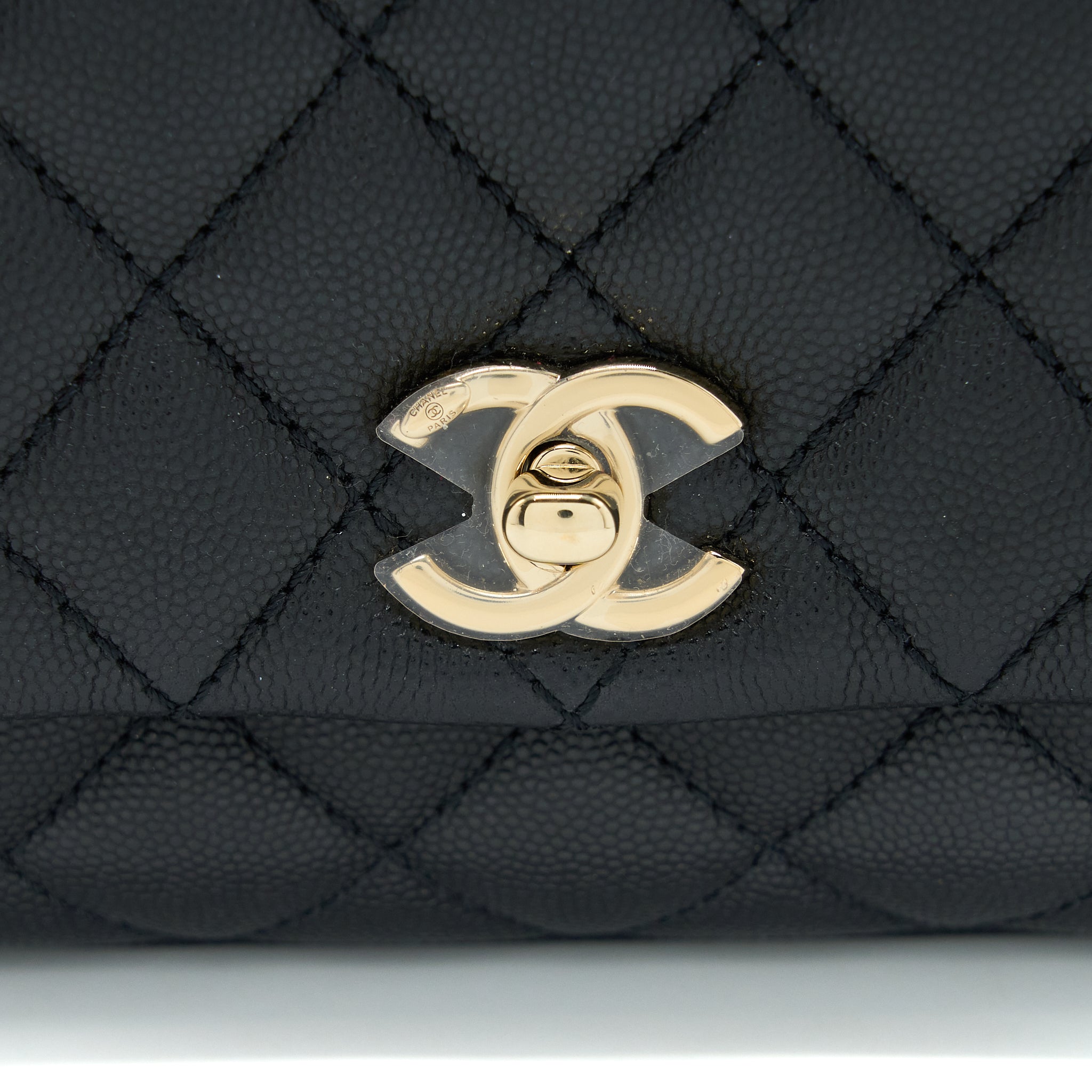 Chanel Mini Coco Handle Caviar Black L