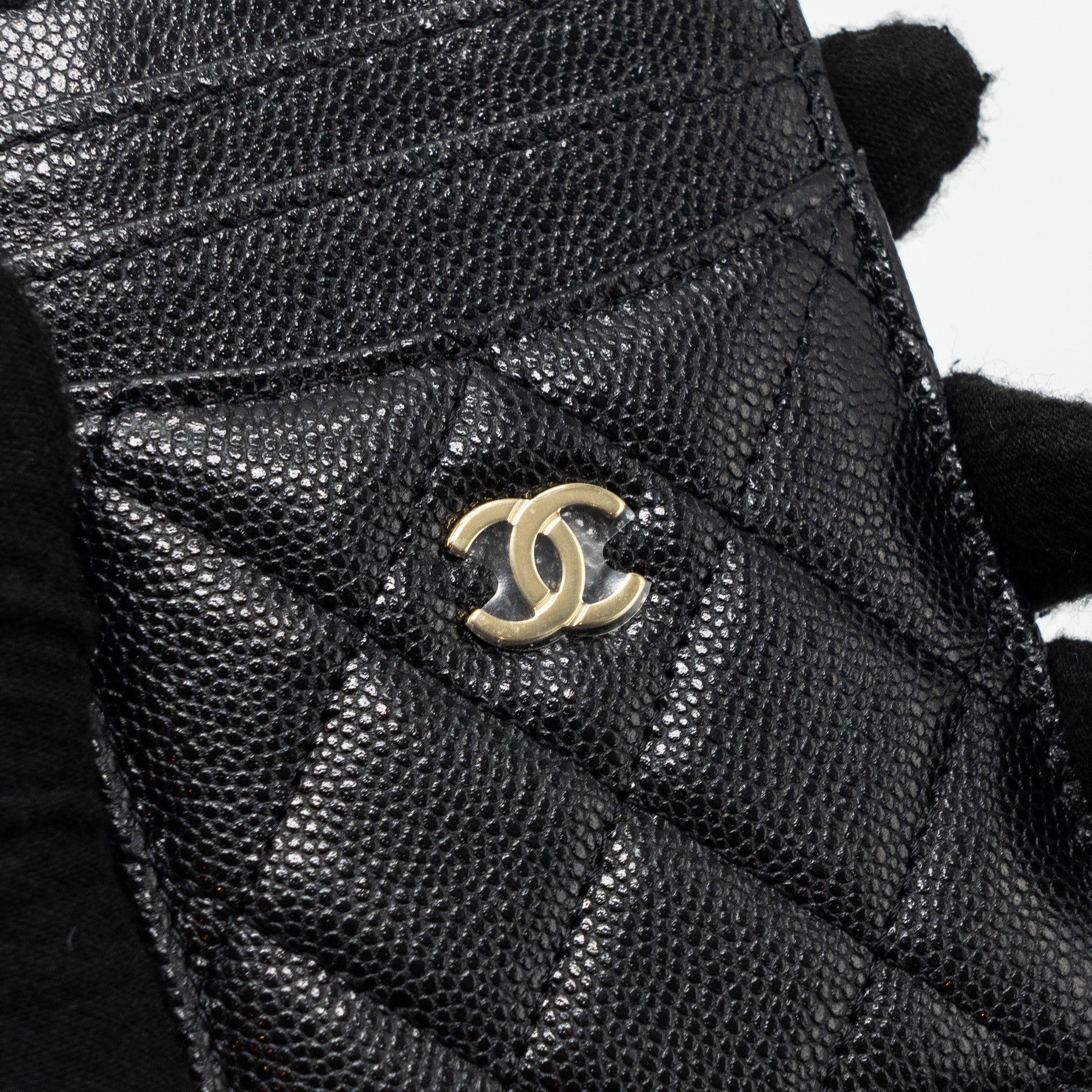Chanel 23K Card Holder Caviar Black (Microchip)