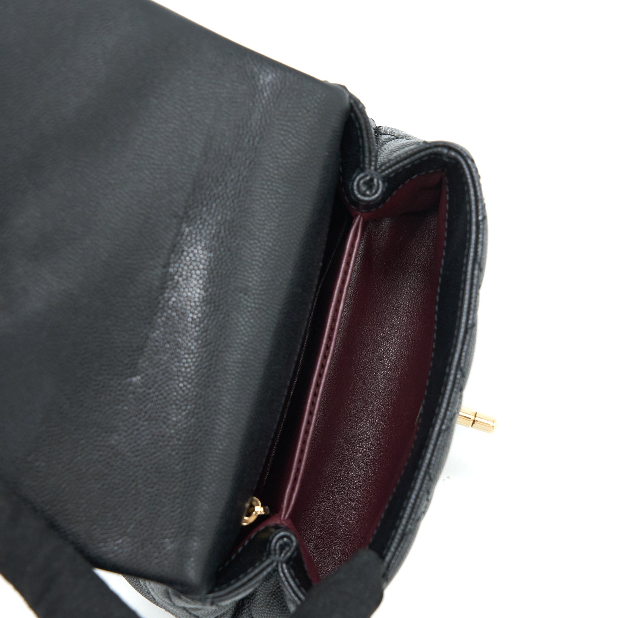 Chanel Mini Coco Handle Caviar Black L
