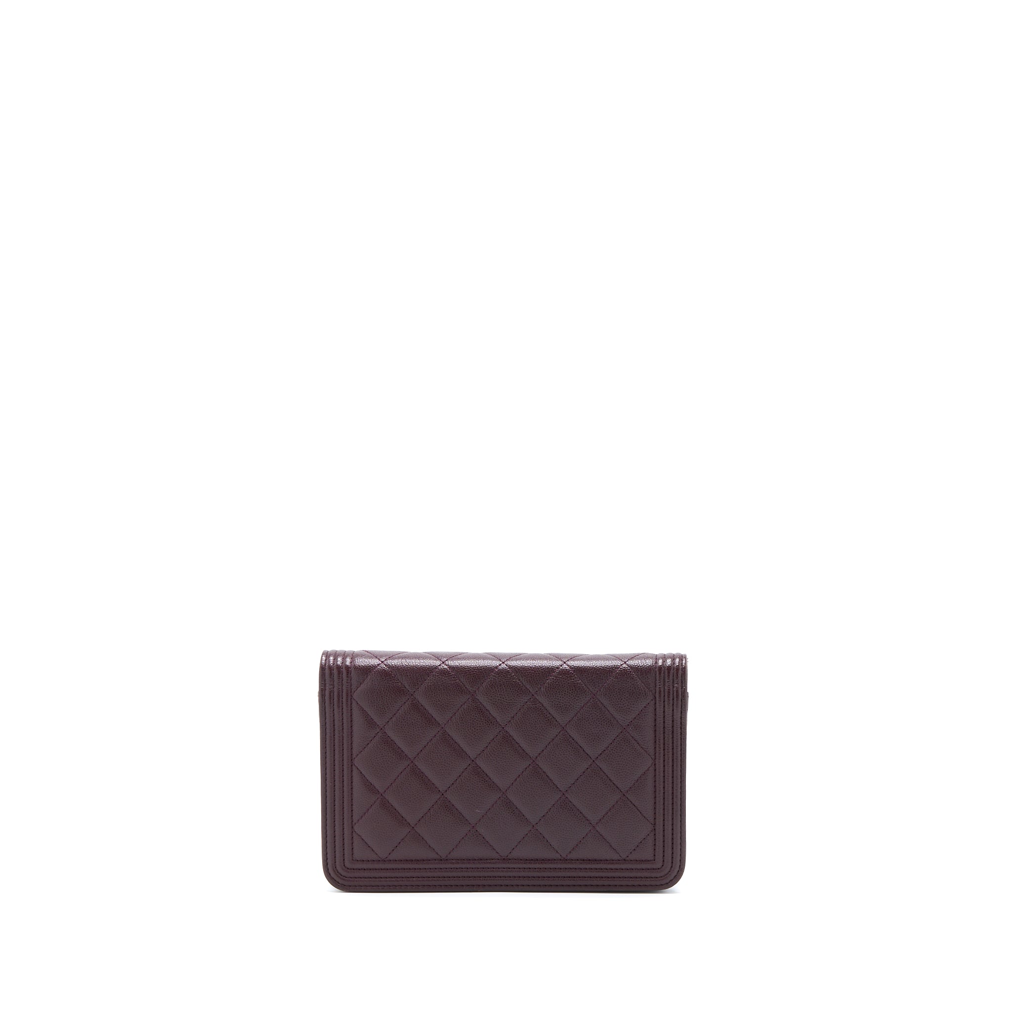 Chanel Boy Wallet on Chain Caviar Burgundy