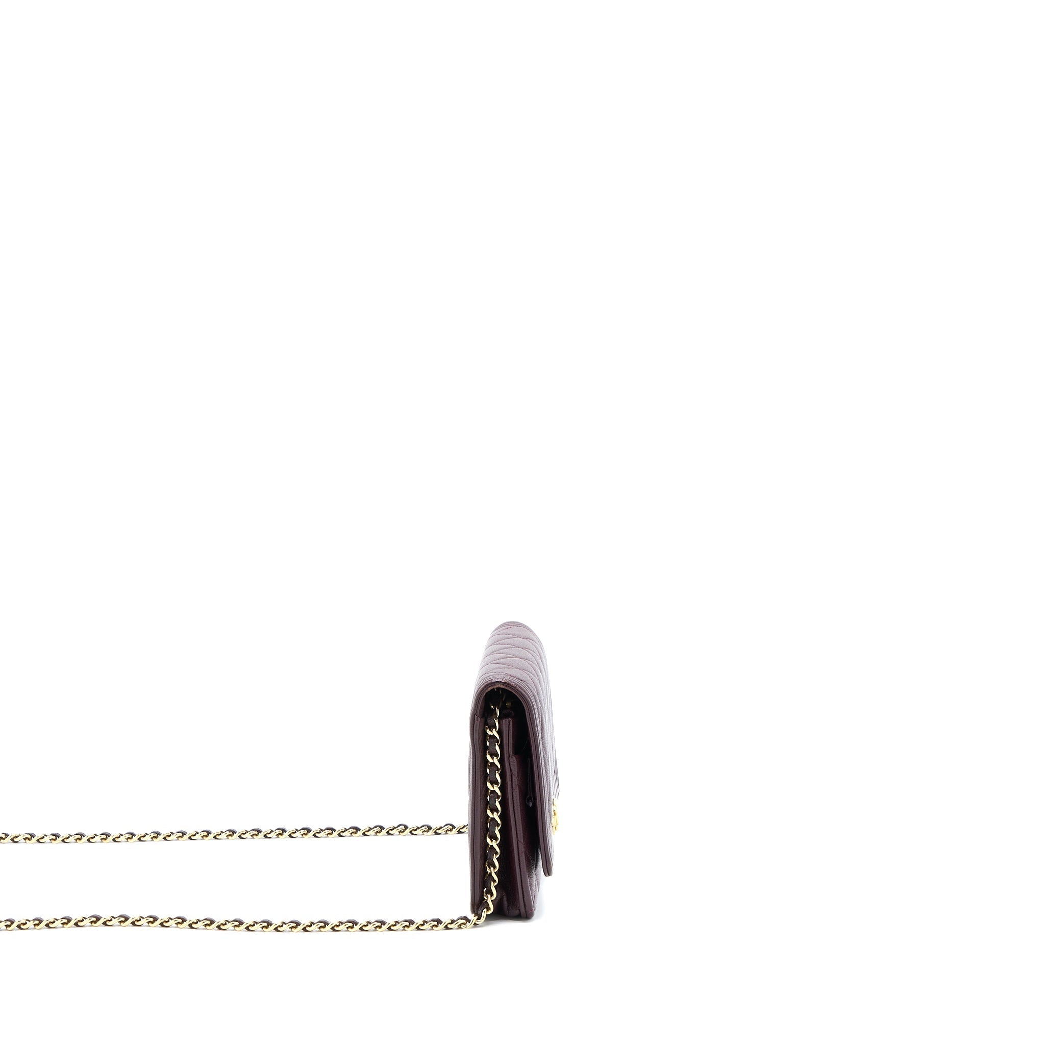 Chanel Boy Wallet on Chain Caviar Burgundy