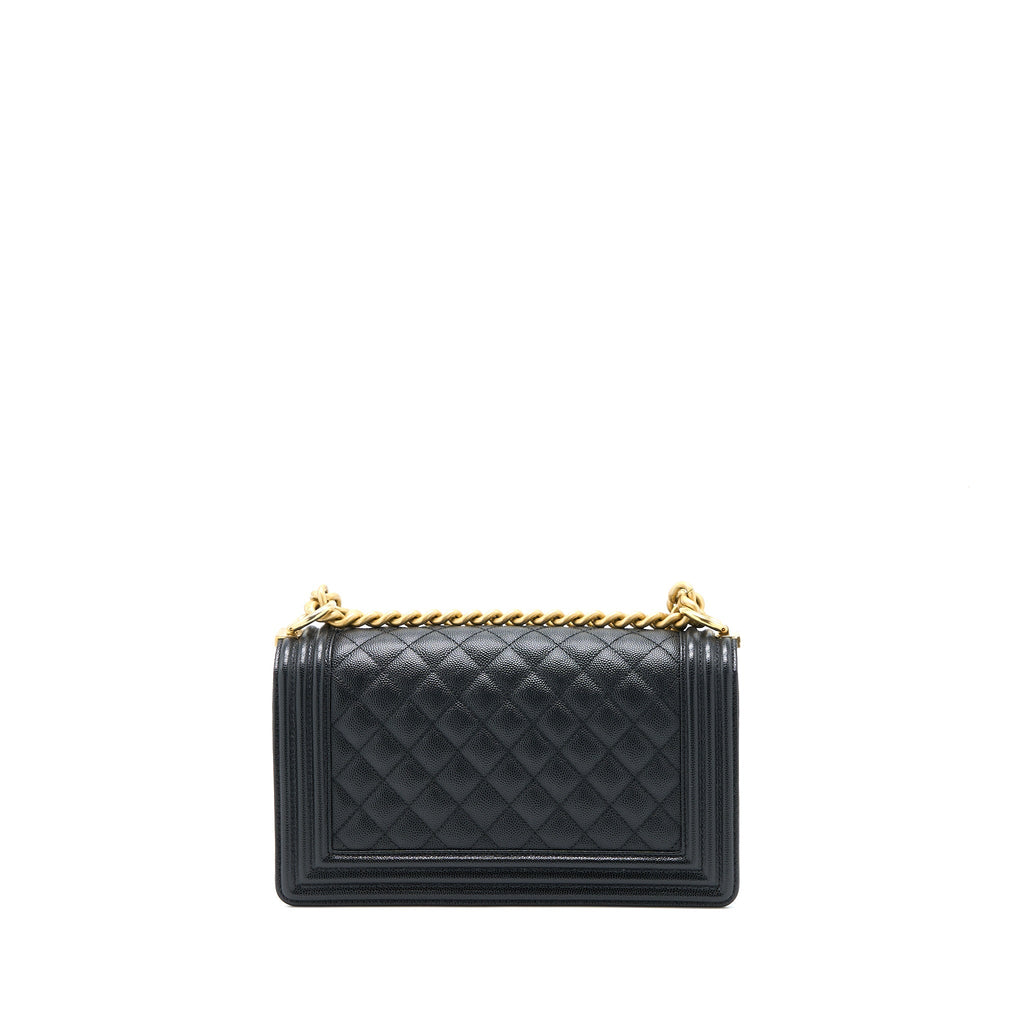 Chanel Medium Boy Bag Caviar Black Brushed