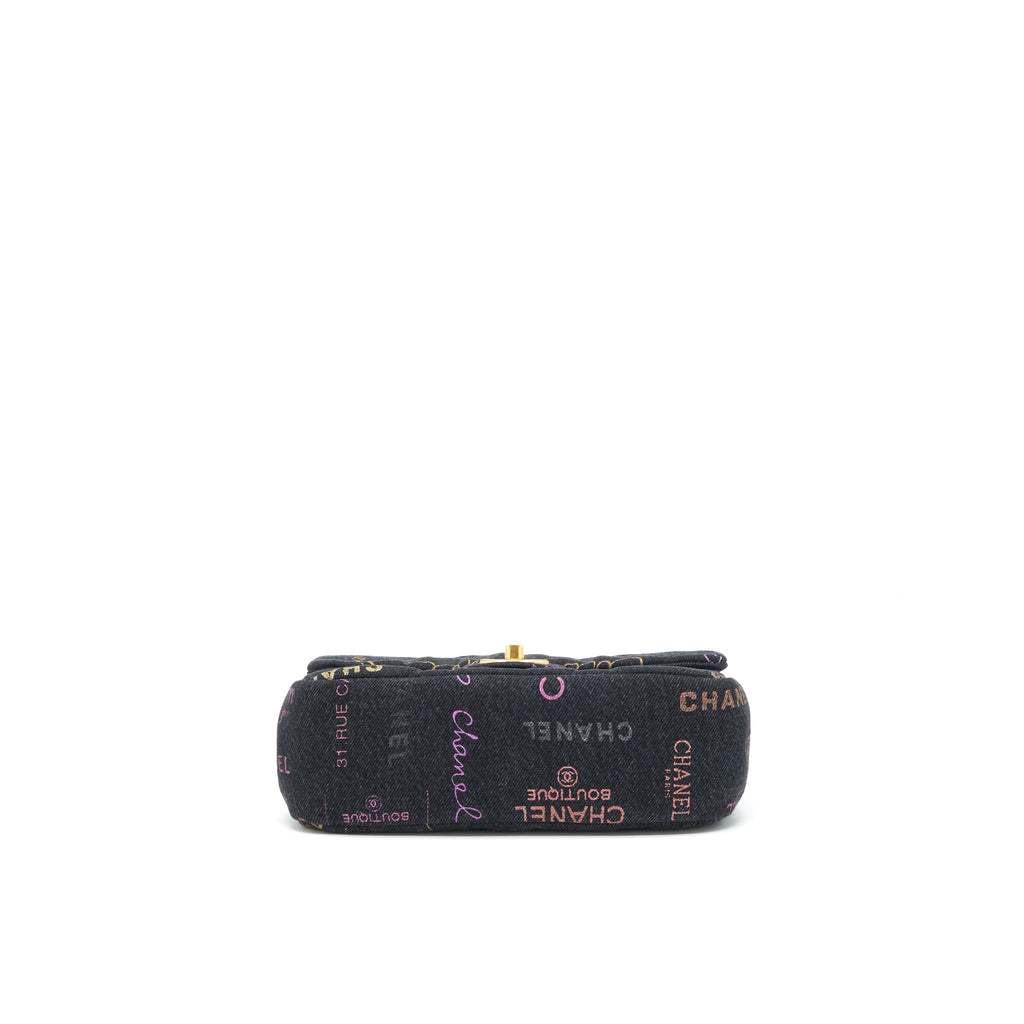 Chanel 22P Small Flap Bag 23cm Denim Black