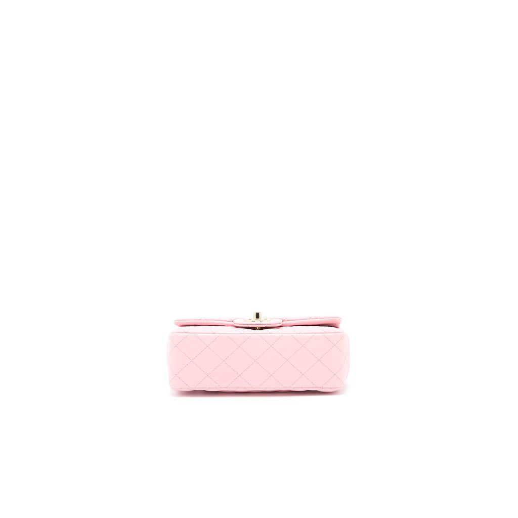 Chanel 21s Mini Rectangular Flap Bag Lambskin Pink L