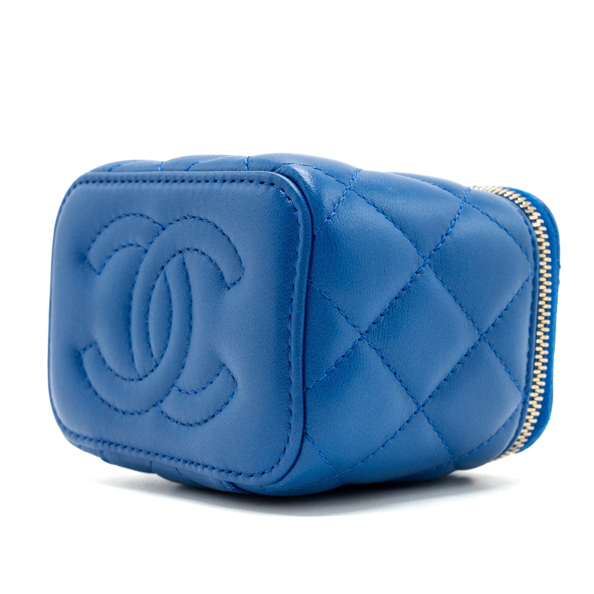 Chanel Pearl Crush Mini Vanity Lambskin Blue (microchip)