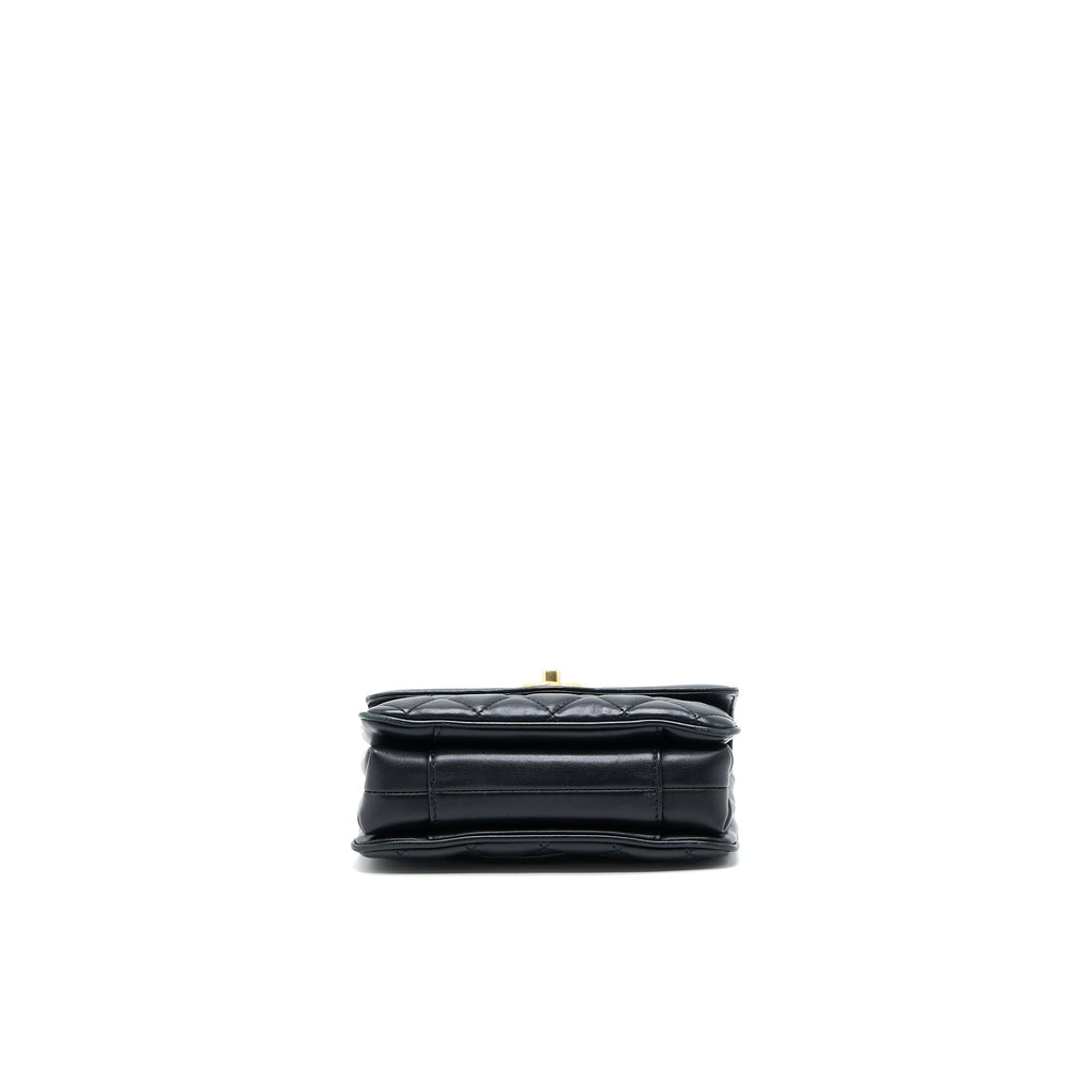 Chanel Seasonal Flap Bag Lambskin Black Brushed