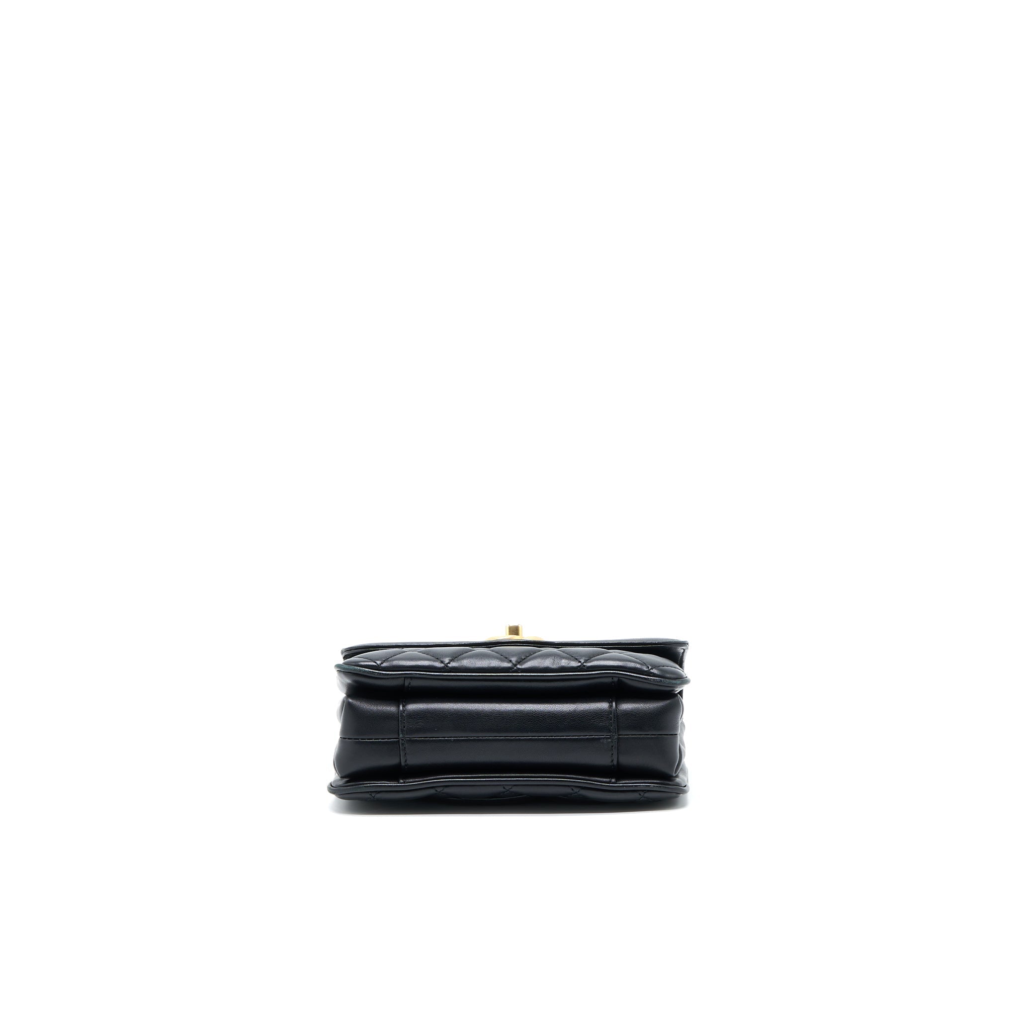 Chanel Seasonal Flap Bag Lambskin Black Brushed