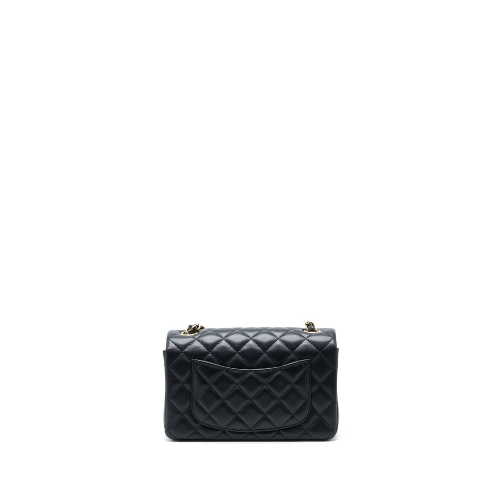 Chanel Classic Mini Rectangular Flap Bag Lambskin Black L (Microchip)