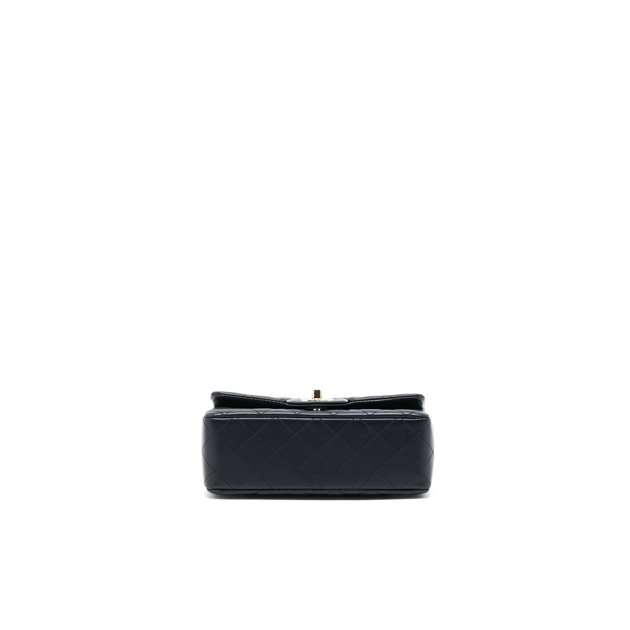 Chanel Classic Mini Rectangular Flap Bag Lambskin Black L (Microchip)