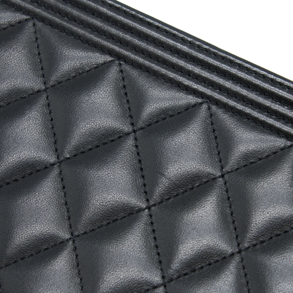 Chanel Boy Wallet on Chain Lambskin Black Brushed