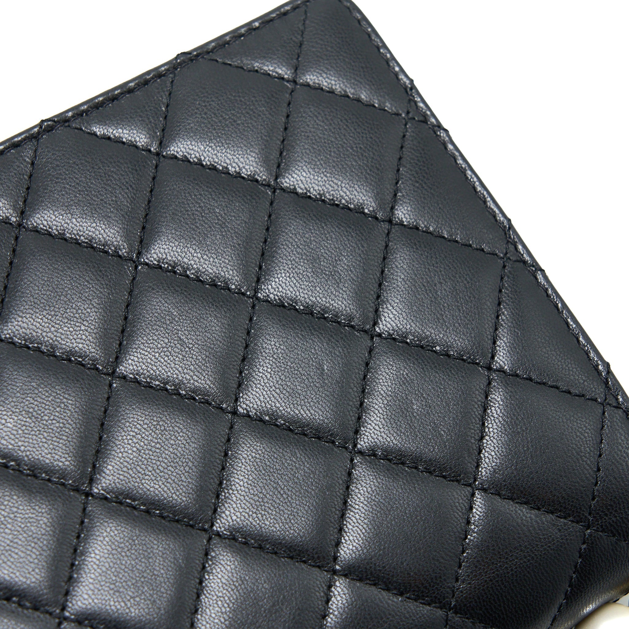 Chanel 20C Pearl Flap Bag Goatskin Black