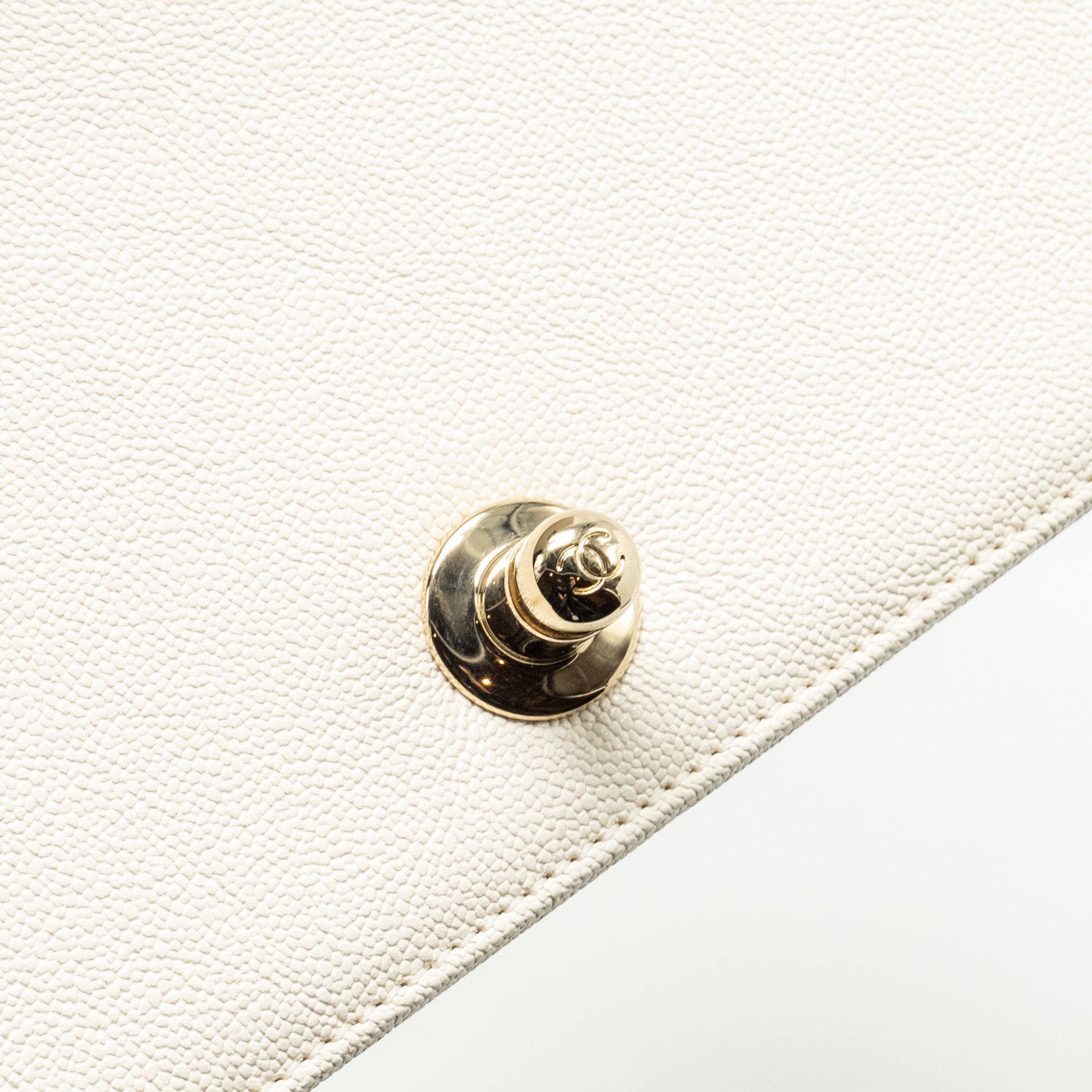 Chanel Small Boy Bag caviar white L
