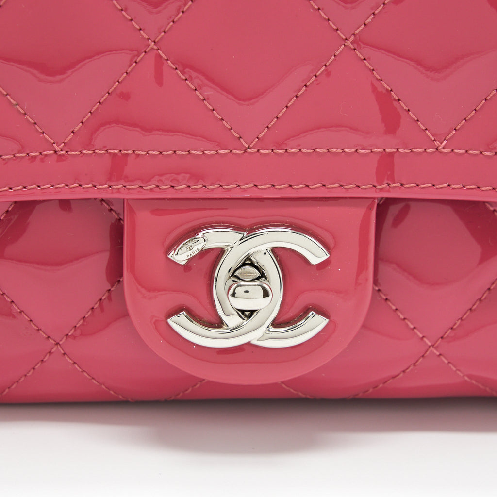 Chanel Coco Shine Flap Bag Patent Pink