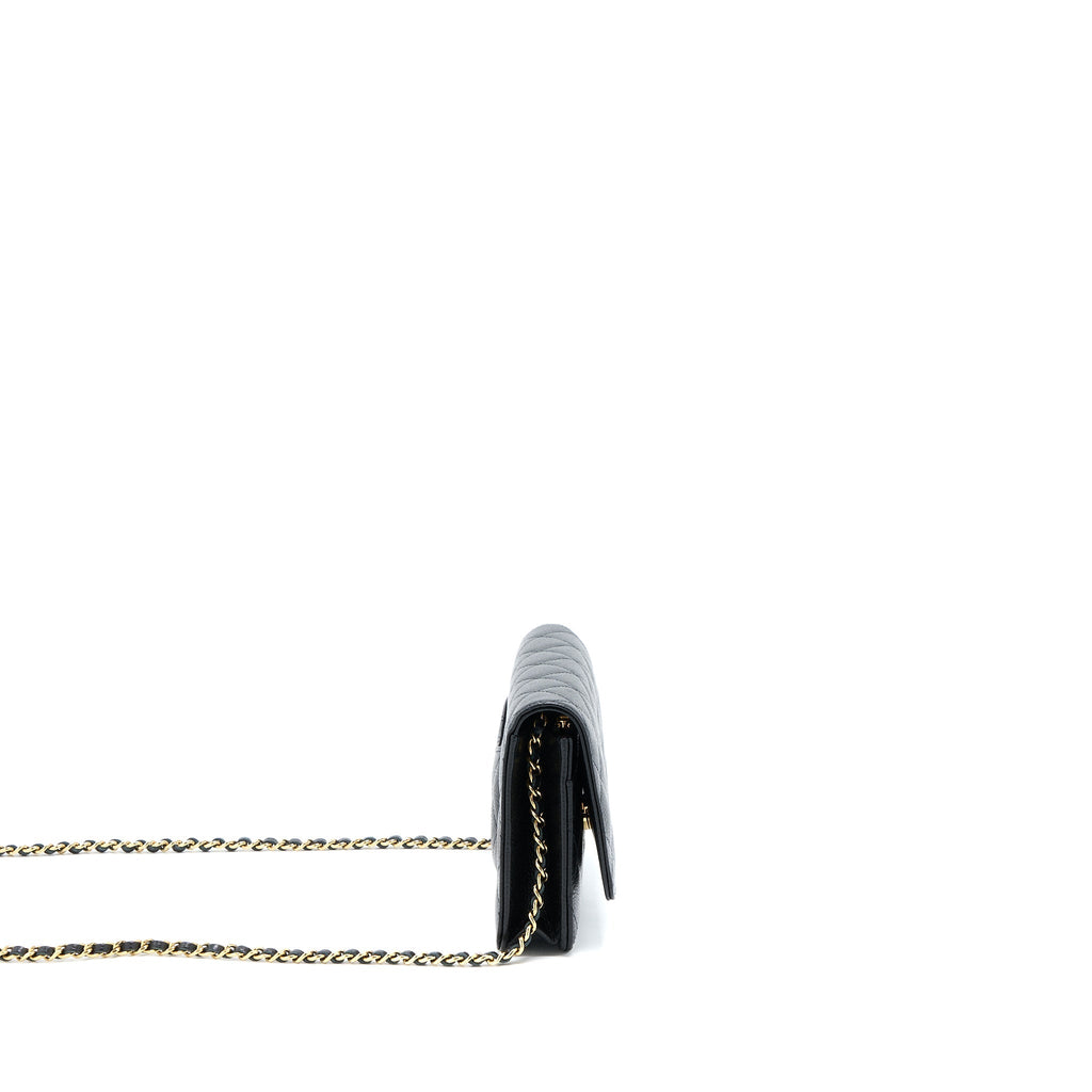 Chanel Classic Wallet on Chain Caviar Black  (Microchip)